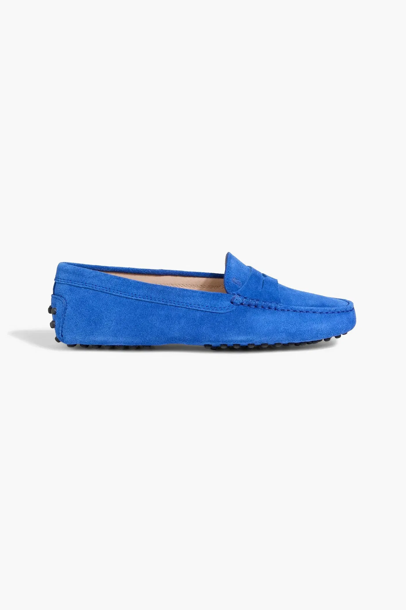 Tod's Gommino Suede Loafers Bright Blue Women's