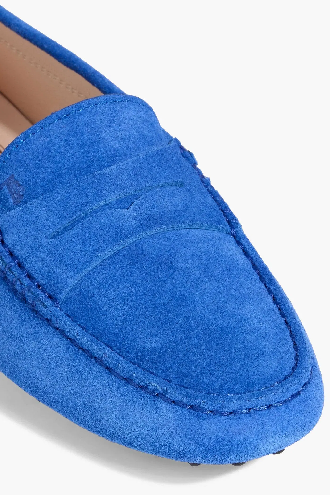 Tod's Gommino Suede Loafers Bright Blue Women's