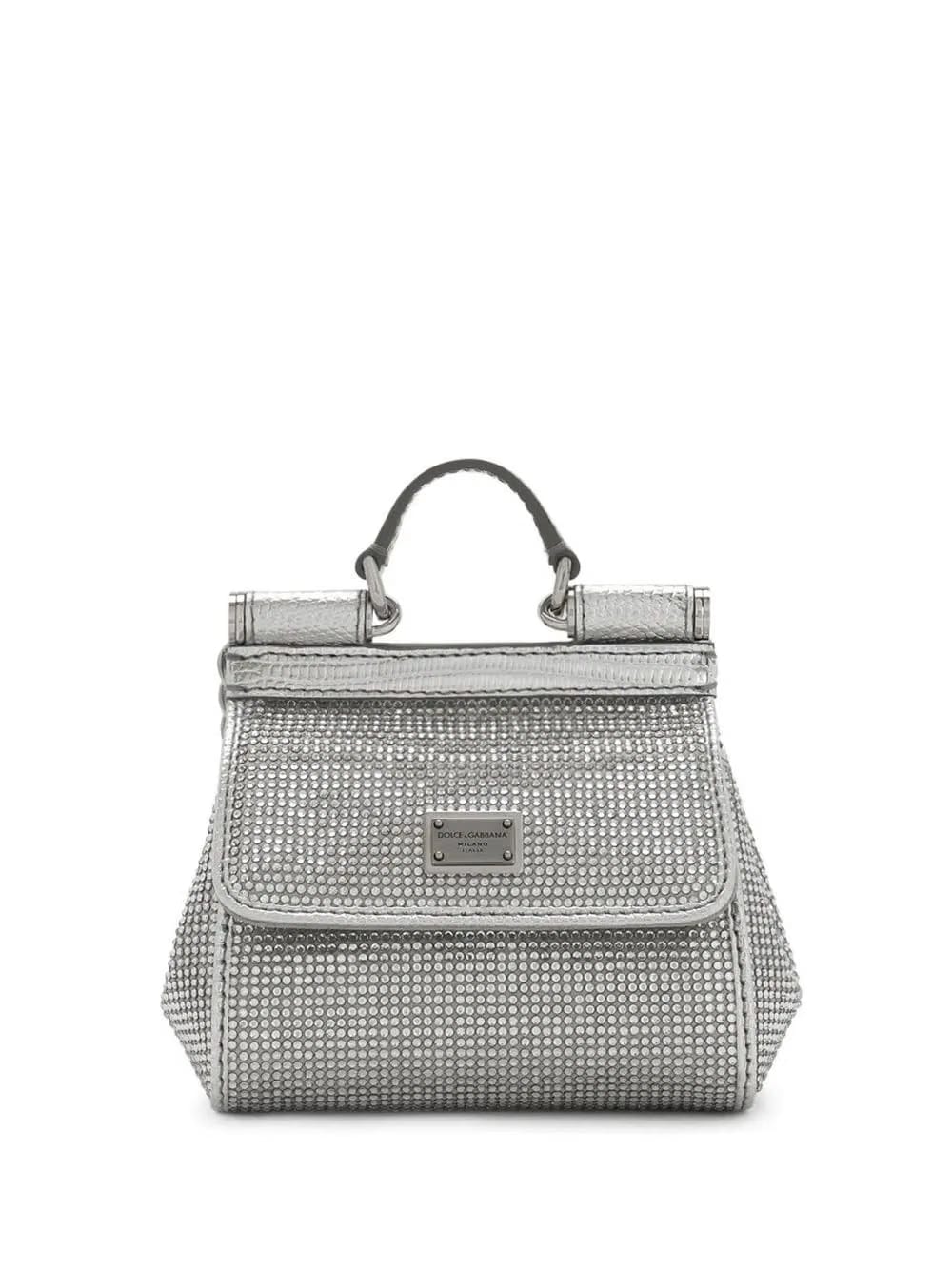 KIM DOLCE&GABBANA mini Sicily satin top-handle bag