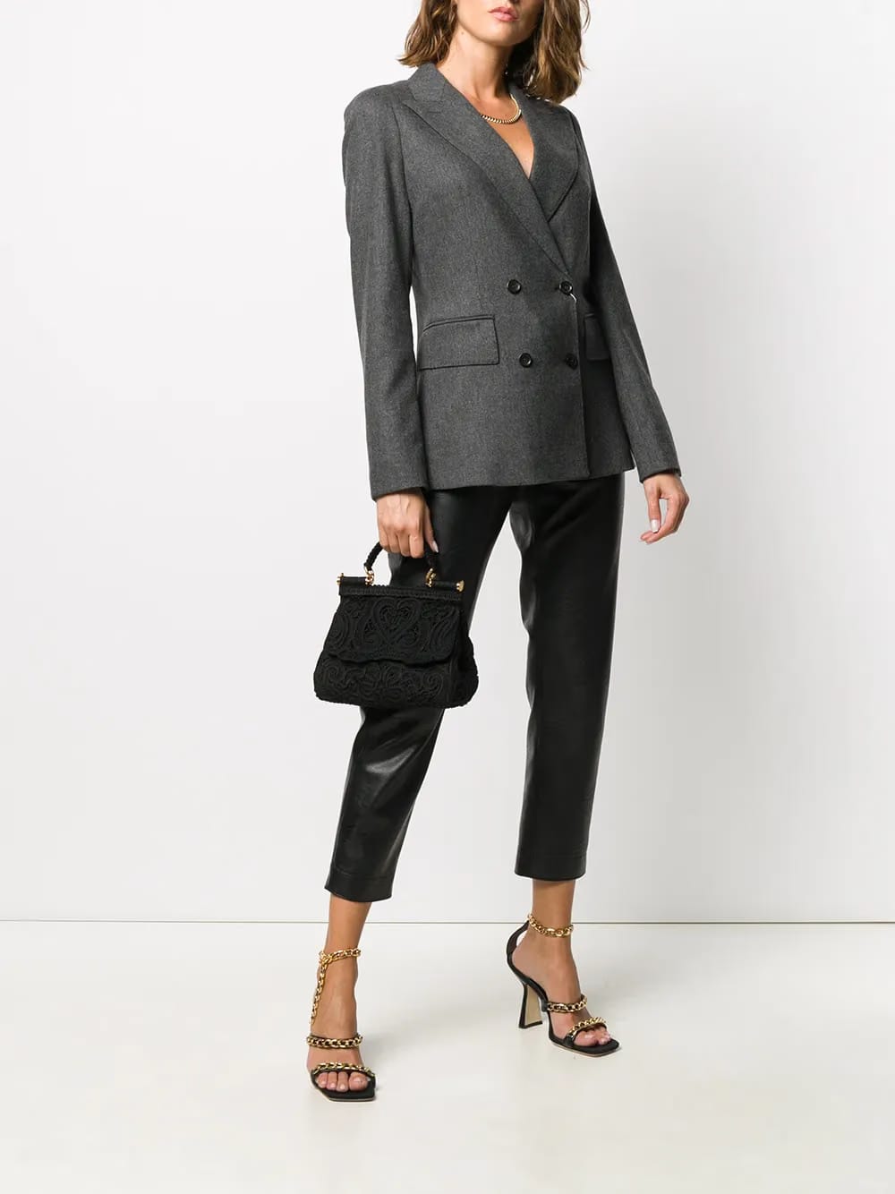 small Sicily lace top-handle bag