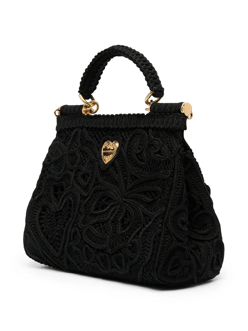 small Sicily lace top-handle bag