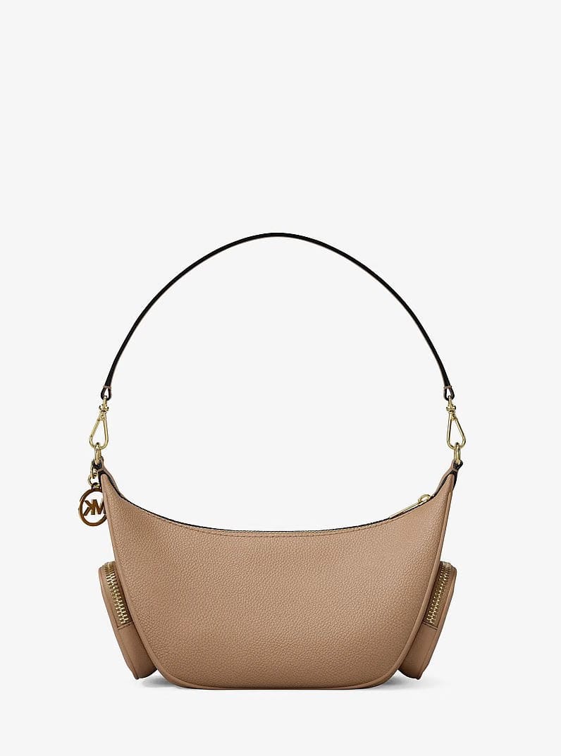Michael Kors Merritt Small Pebbled Leather Crossbody Bag Camel