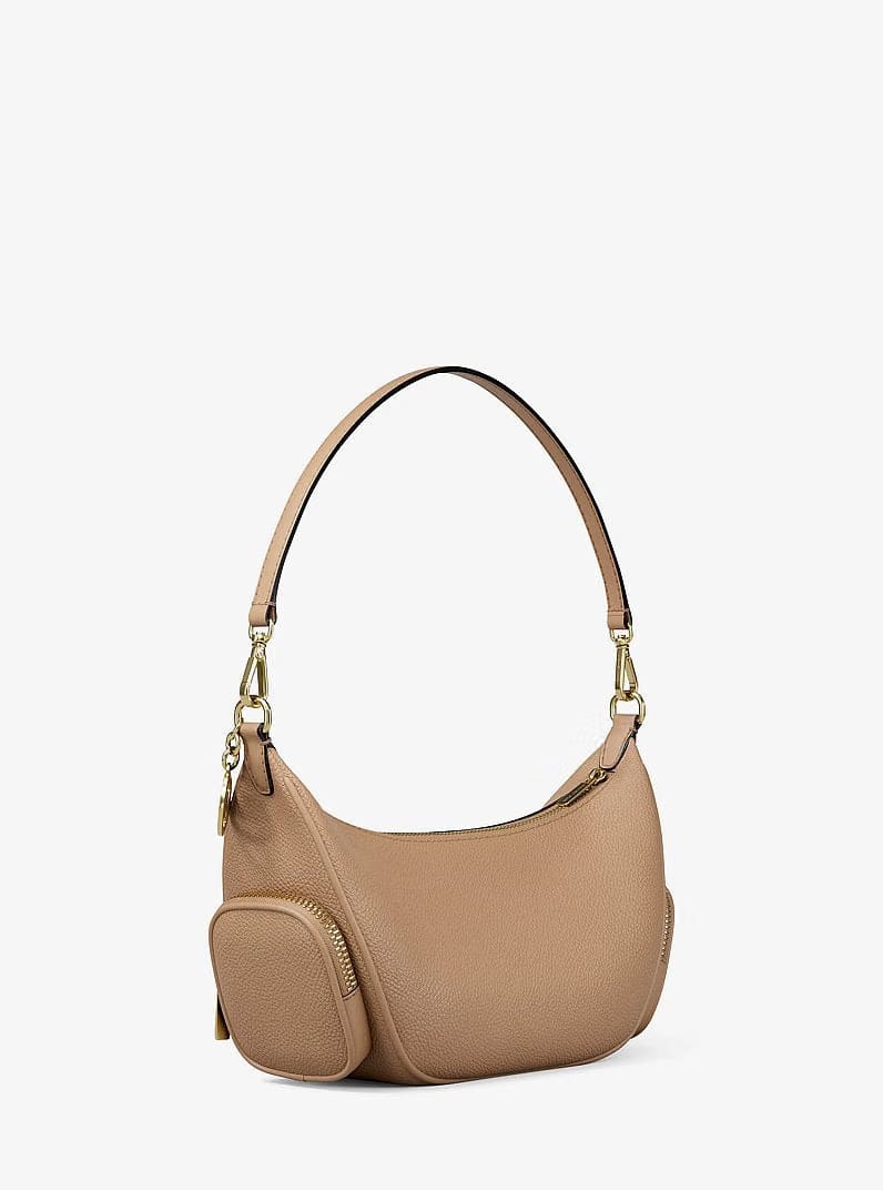 Michael Kors Merritt Small Pebbled Leather Crossbody Bag Camel