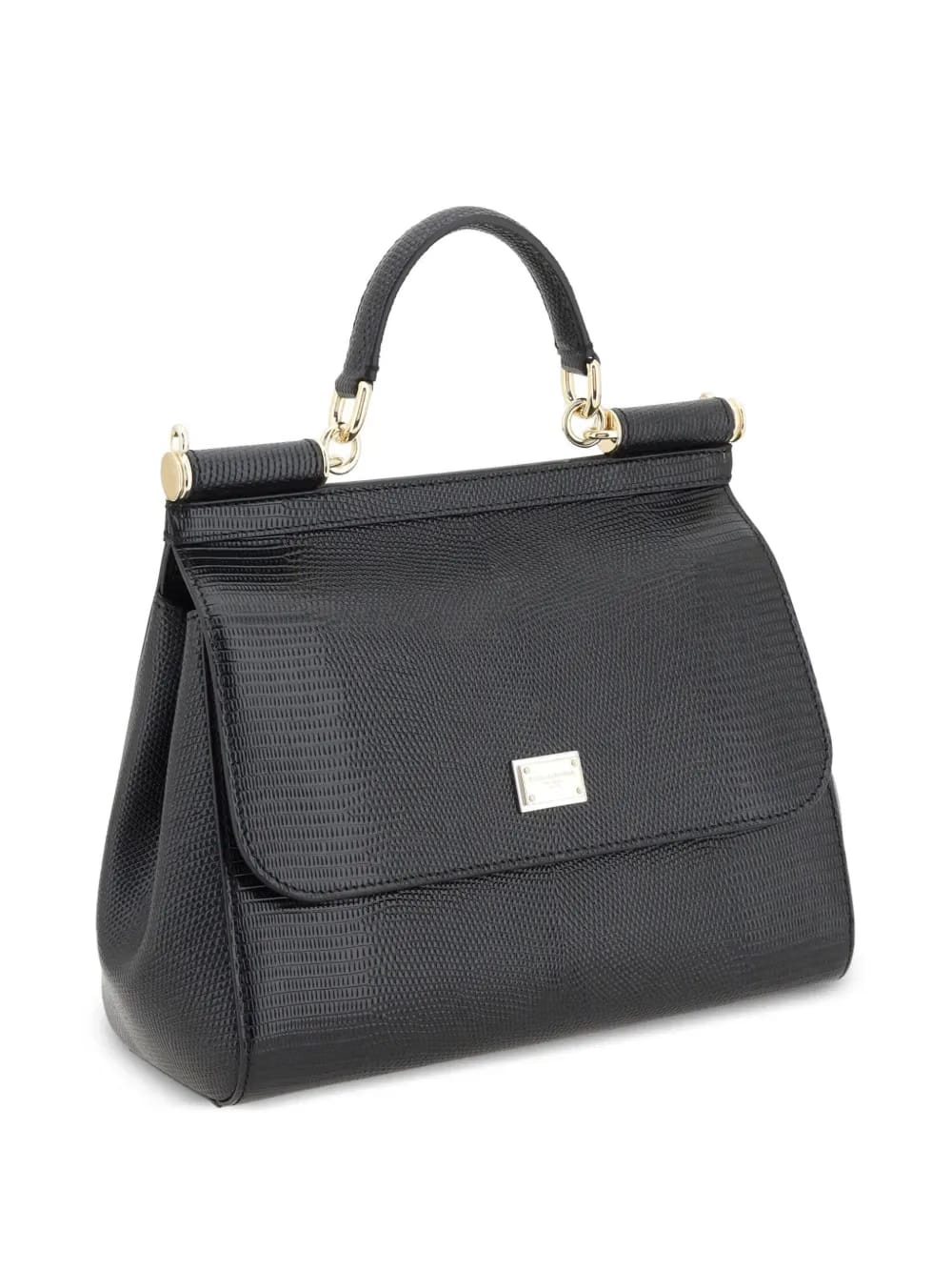 large Sicily iguana-print top-handle bag