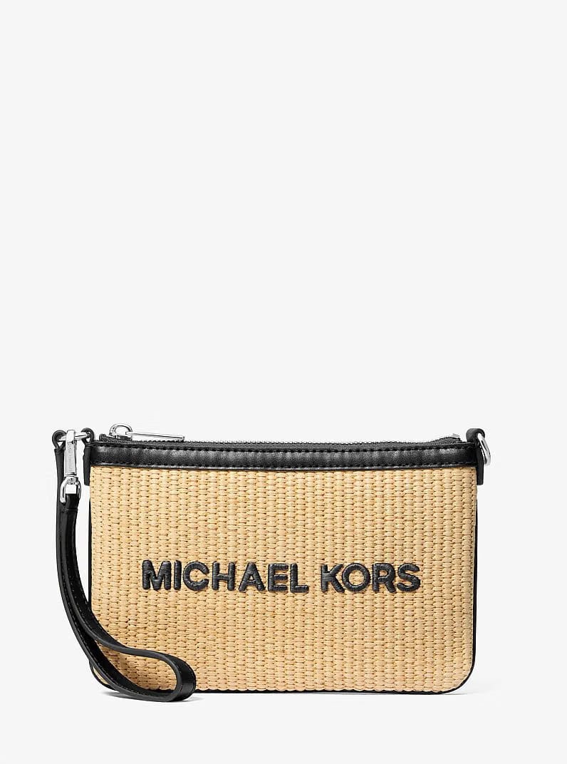 Michael Kors Jet Set Travel Small Woven Wristlet Black