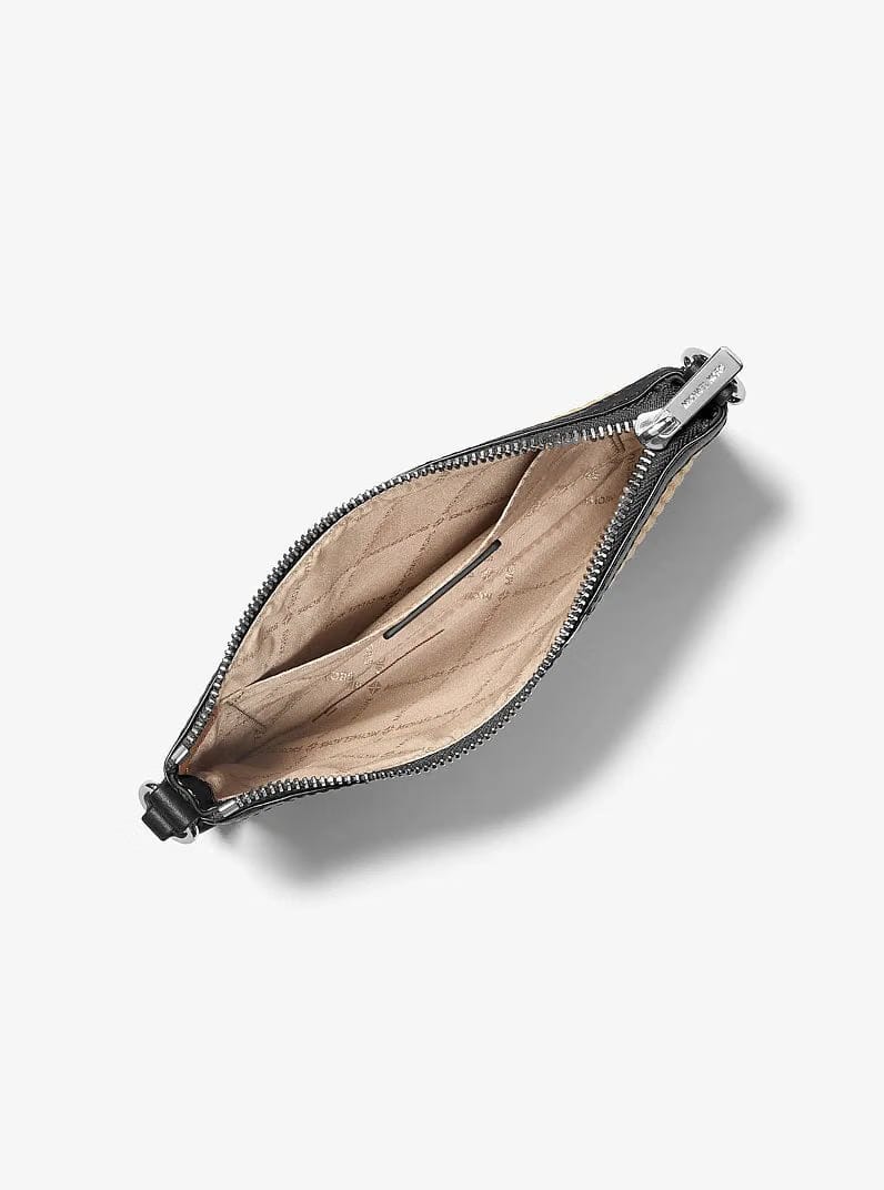 Michael Kors Jet Set Travel Small Woven Wristlet Black