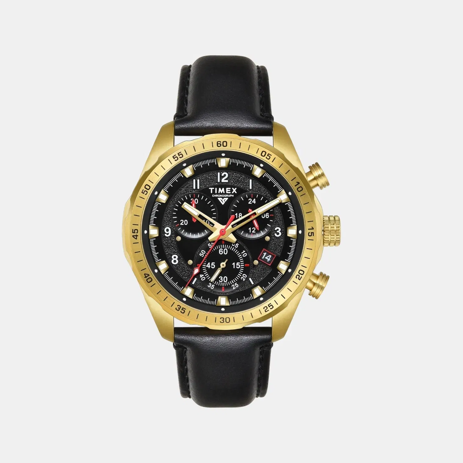 Timex Vector Men Quartz Dial Chronograph Leather Watch Tweg26001