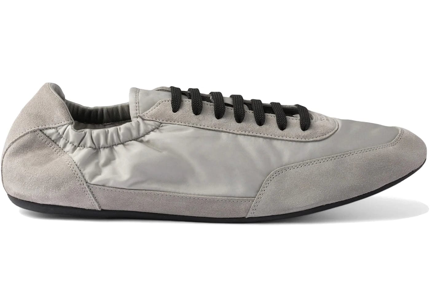 Prada Collapse Sneakers Re-Nylon Suede Elasticized Cloudy Gray