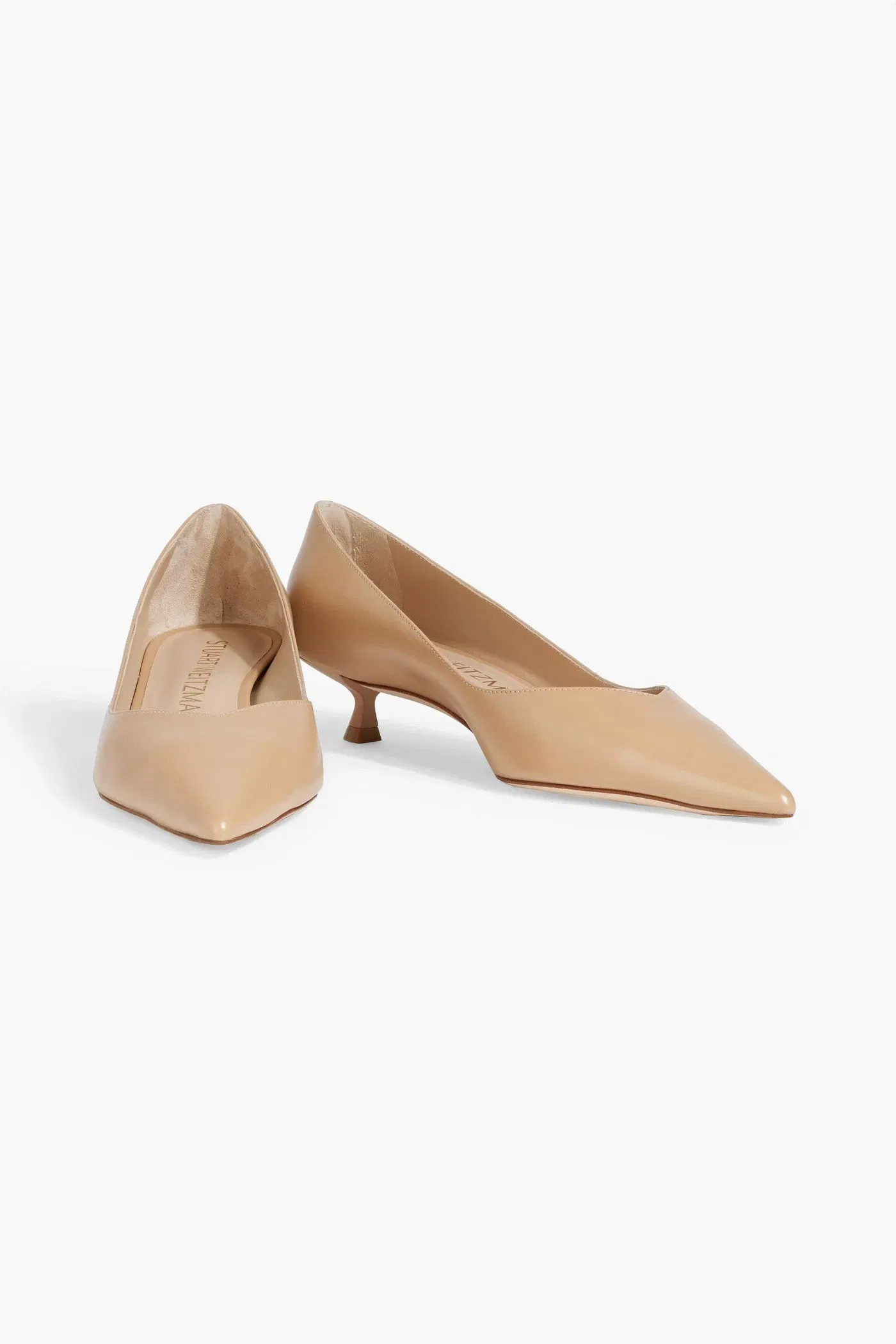 Stuart Weitzman Eva 35 Leather Pumps Sand Women's