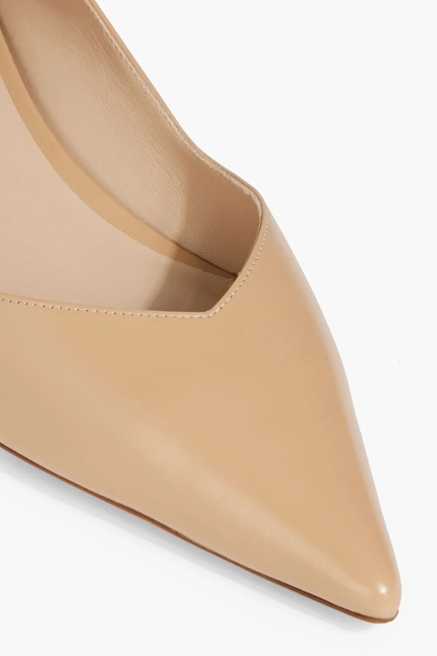 Stuart Weitzman Eva 35 Leather Pumps Sand Women's