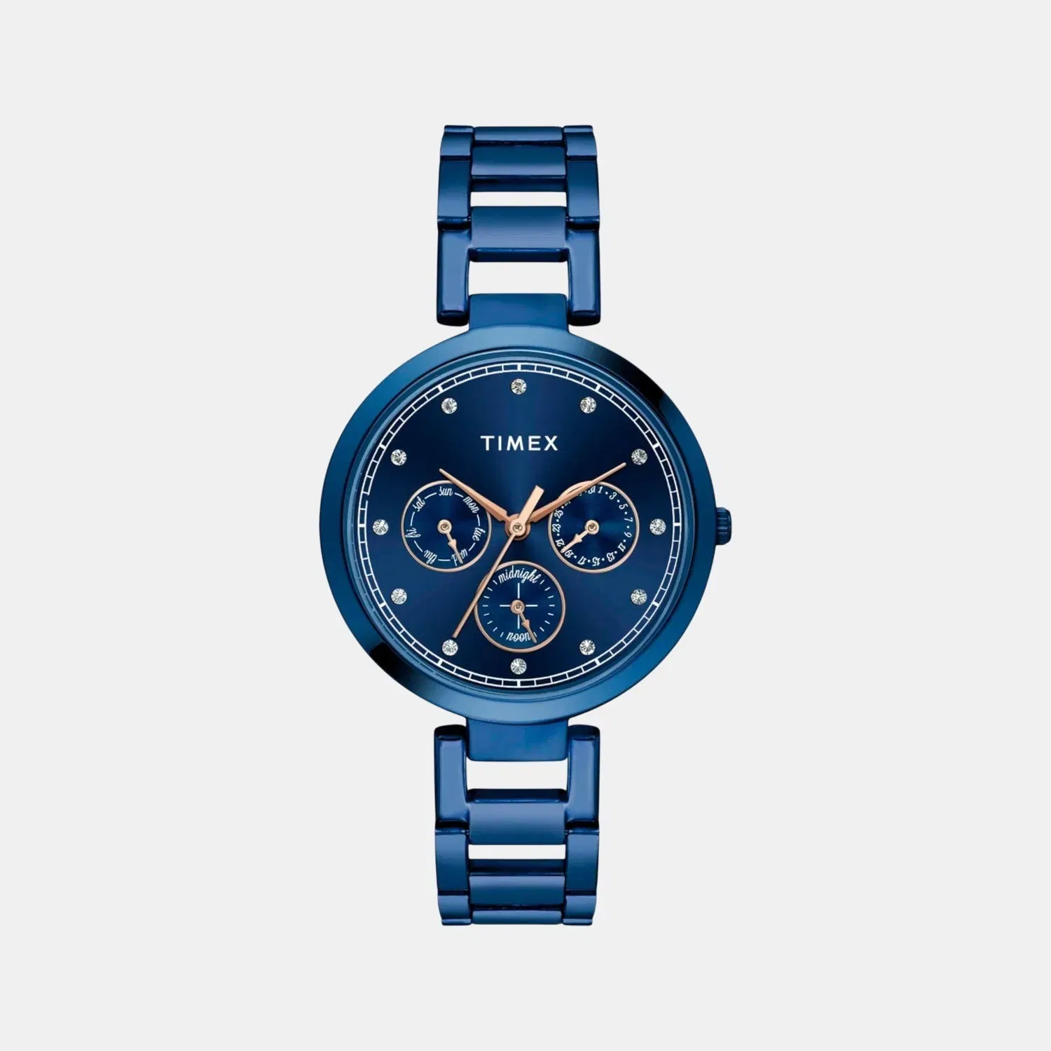 Timex Trendline Women Quartz Dial Multi-Function Stainless Steel Watch Tw000X268