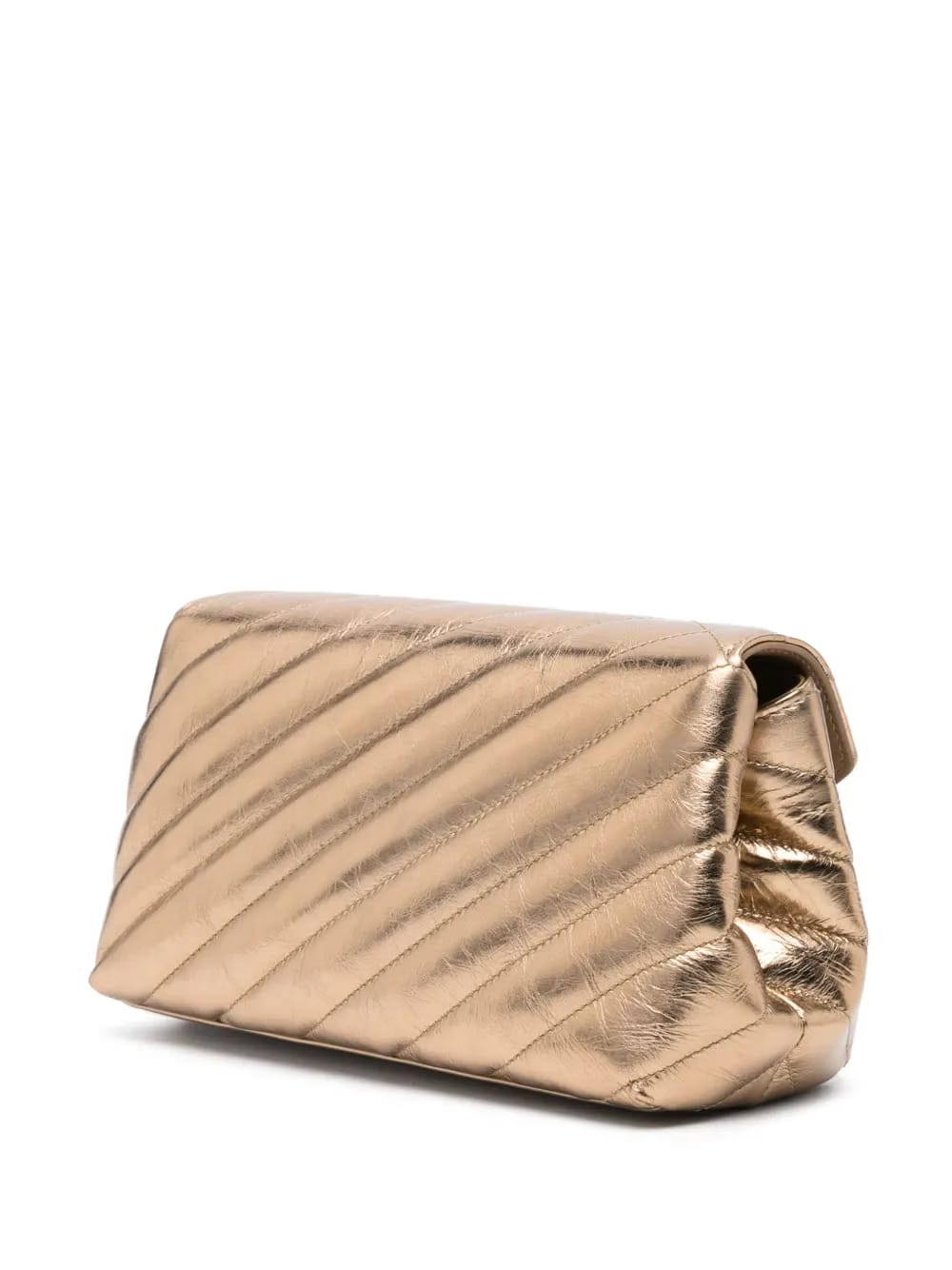 logo-plaque quilted leather shoulder bag