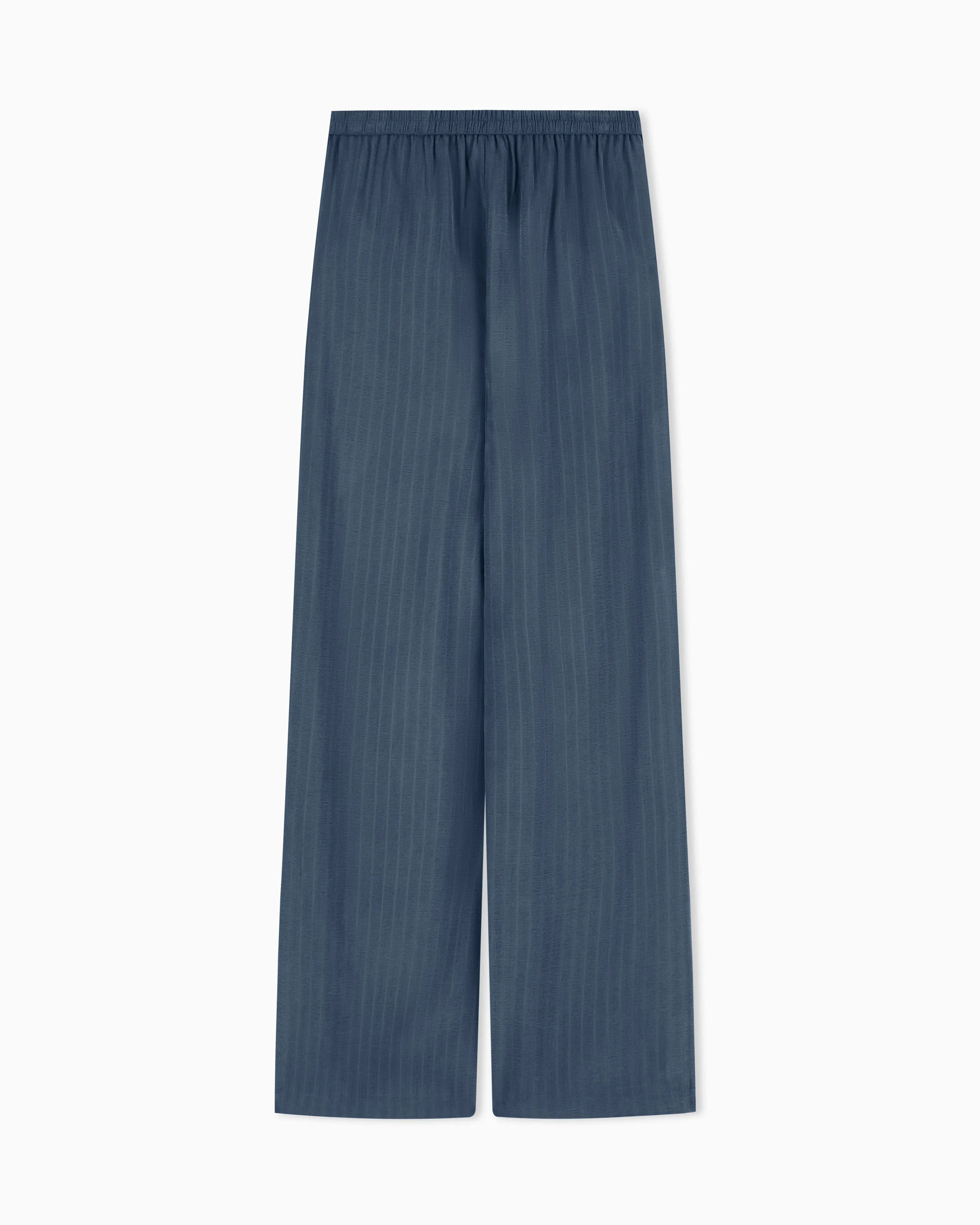 Emporio Armani Pinstriped flowing fabric trousers