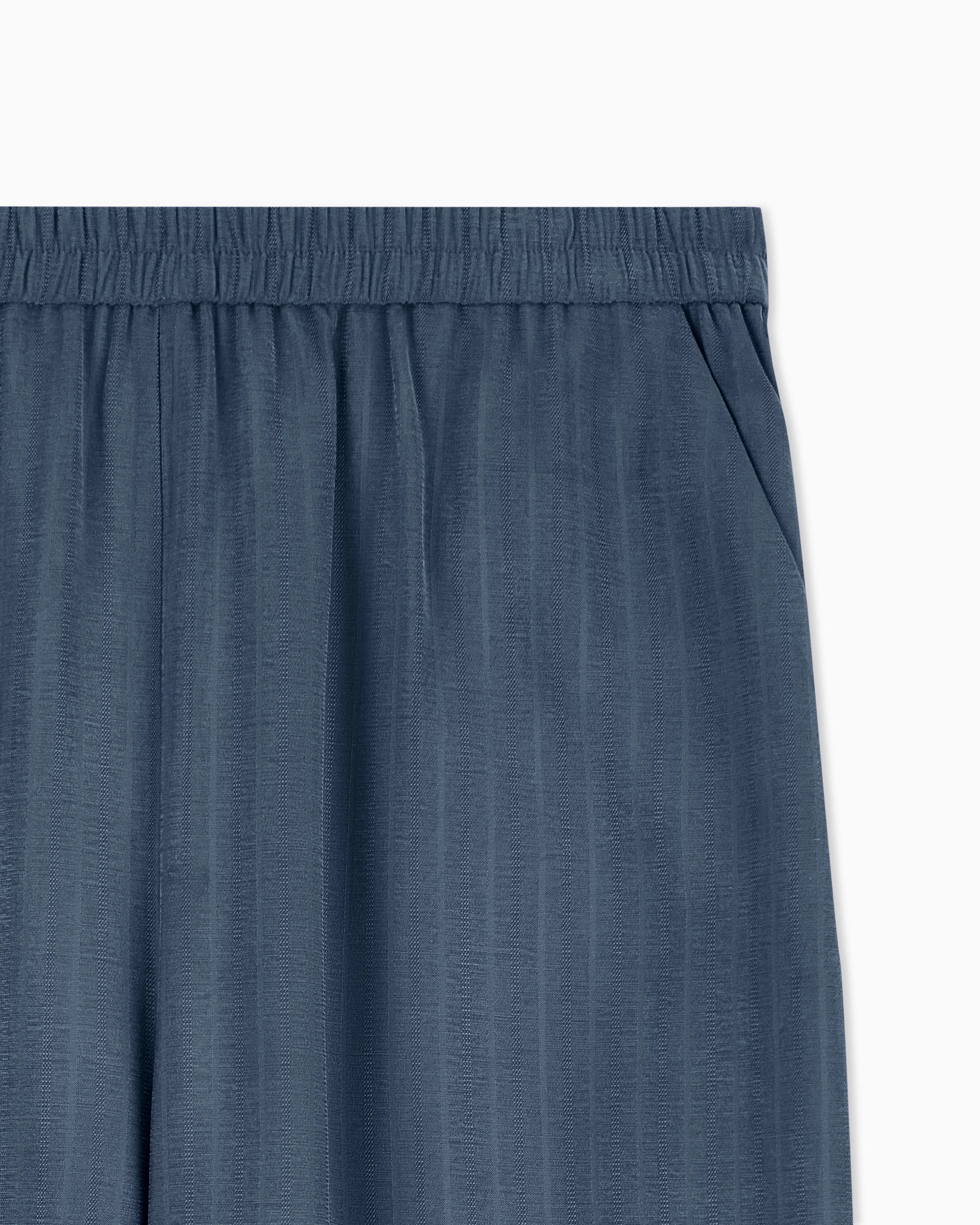 Emporio Armani Pinstriped flowing fabric trousers