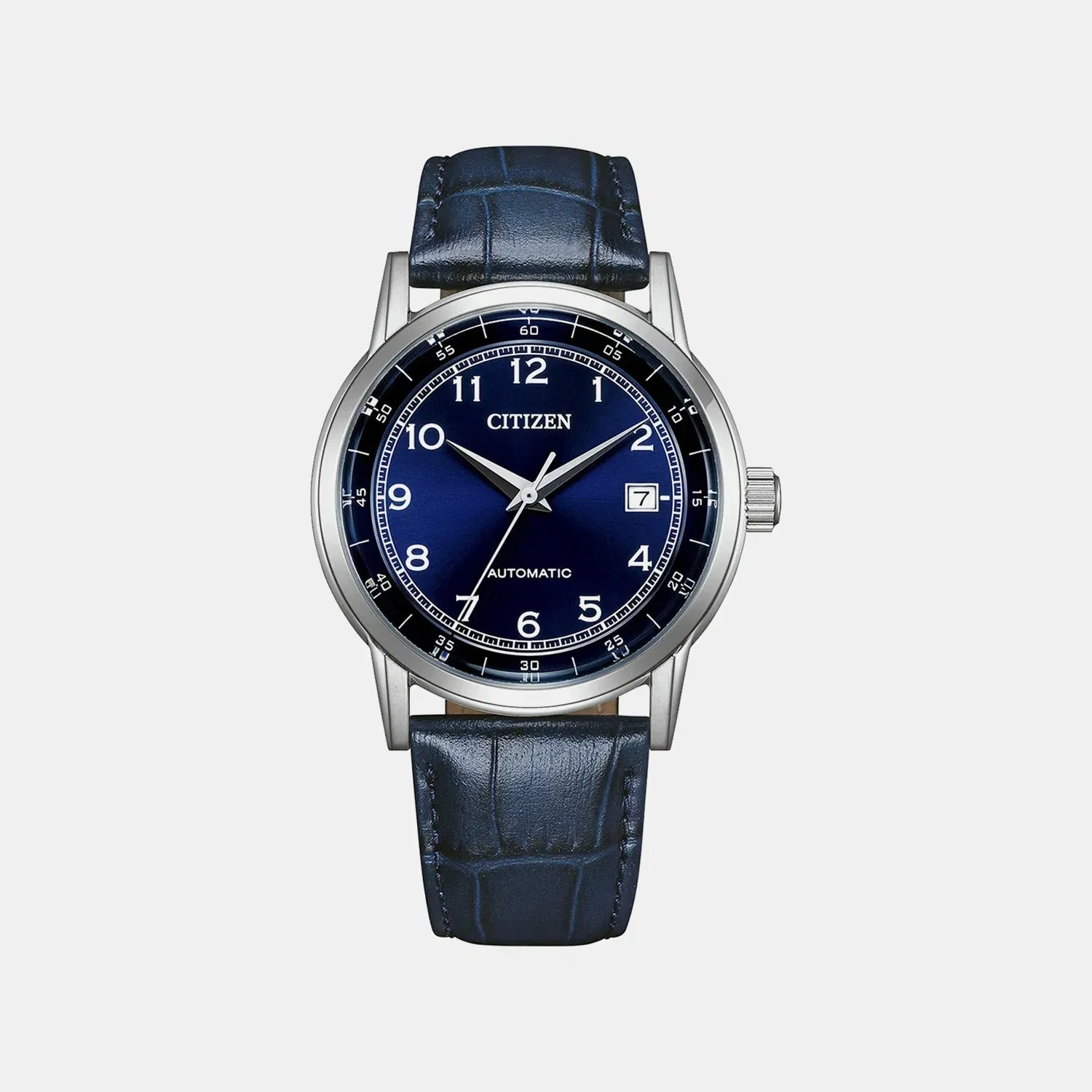 Citizen Men Automatic Blue Dial Analog Leather Watch Nj0210-13L