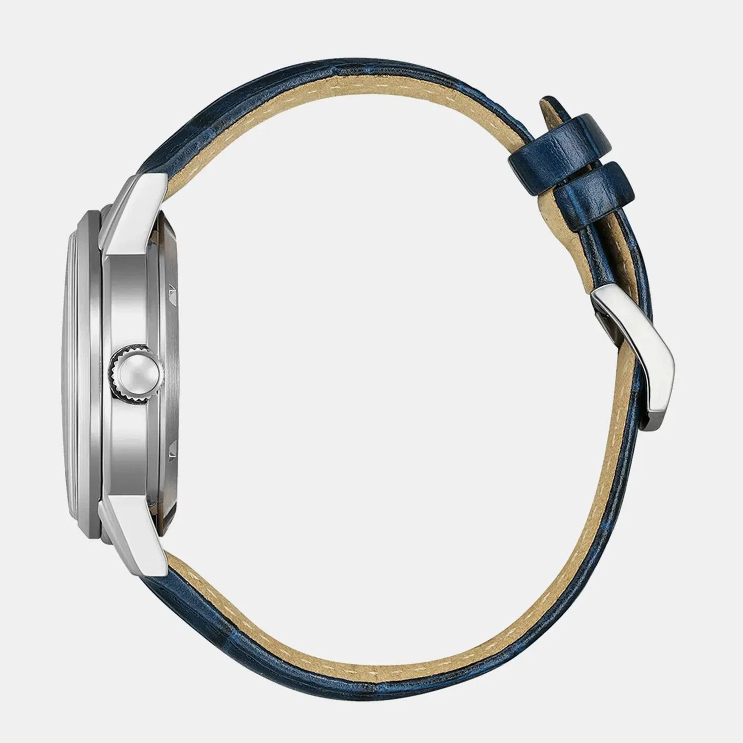 Citizen Men Automatic Blue Dial Analog Leather Watch Nj0210-13L