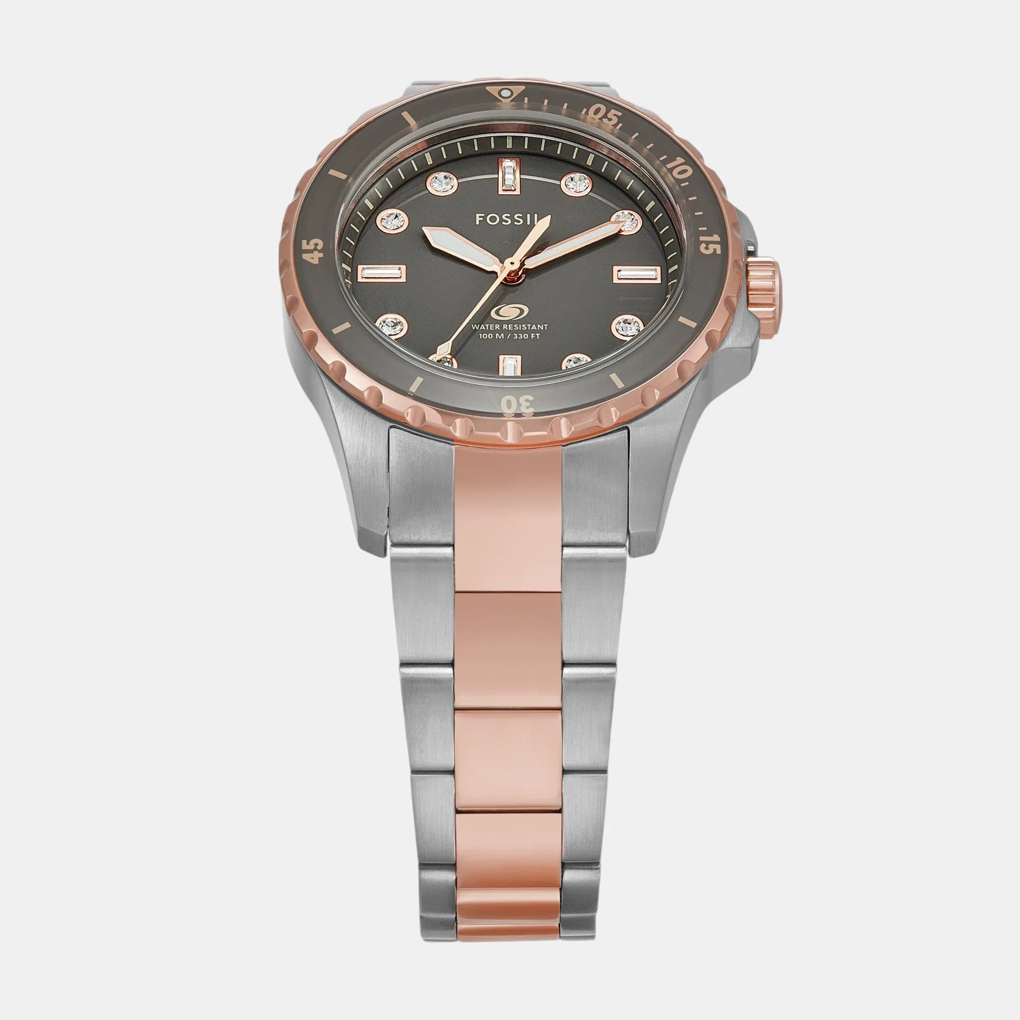 Fossil Fossil Blue Dive Women Quartz Grey Dial Analog Stainless Steel Watch Es5348