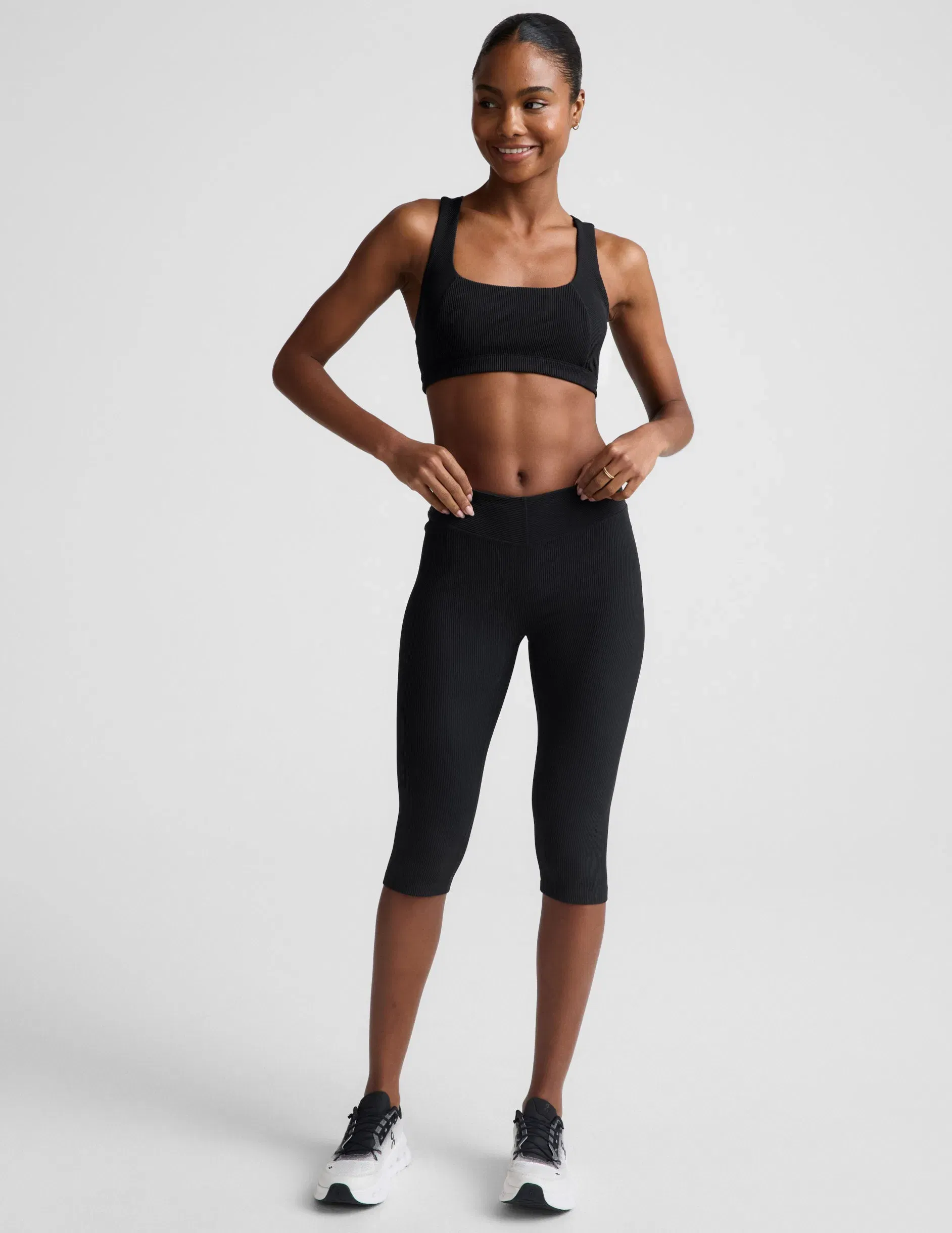 Beyond Yoga Impulse Ribbed Scoop Neck Bra Women's