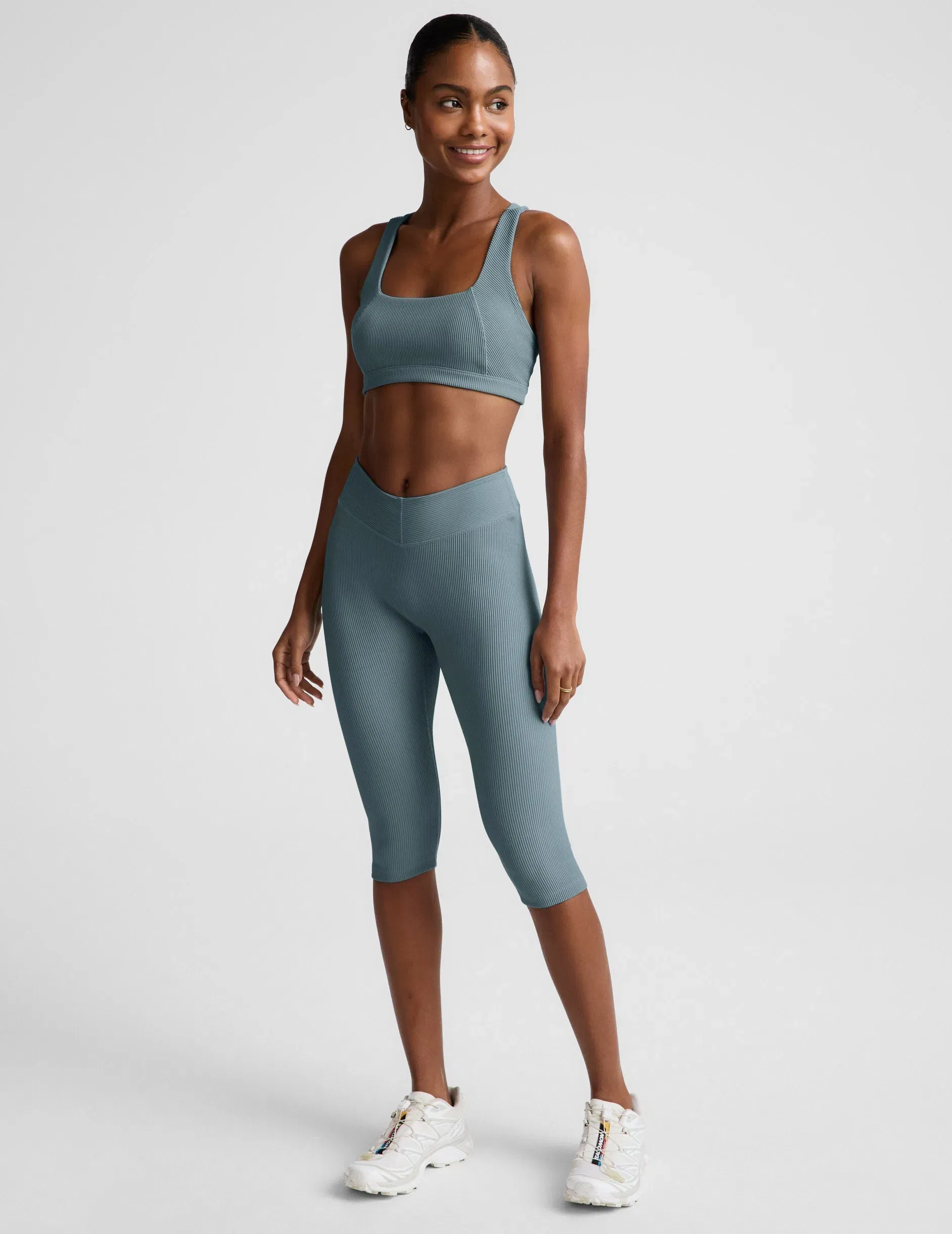 Beyond Yoga Impulse Ribbed Scoop Neck Bra Women's