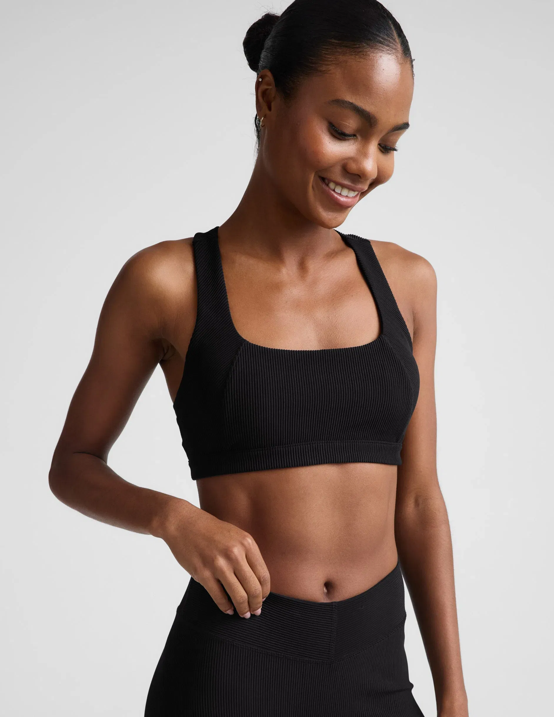Beyond Yoga Impulse Ribbed Scoop Neck Bra Women's