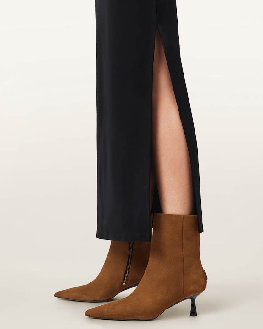 AllSaints Vivian Suede Boots Women's Sepia Brown Women's