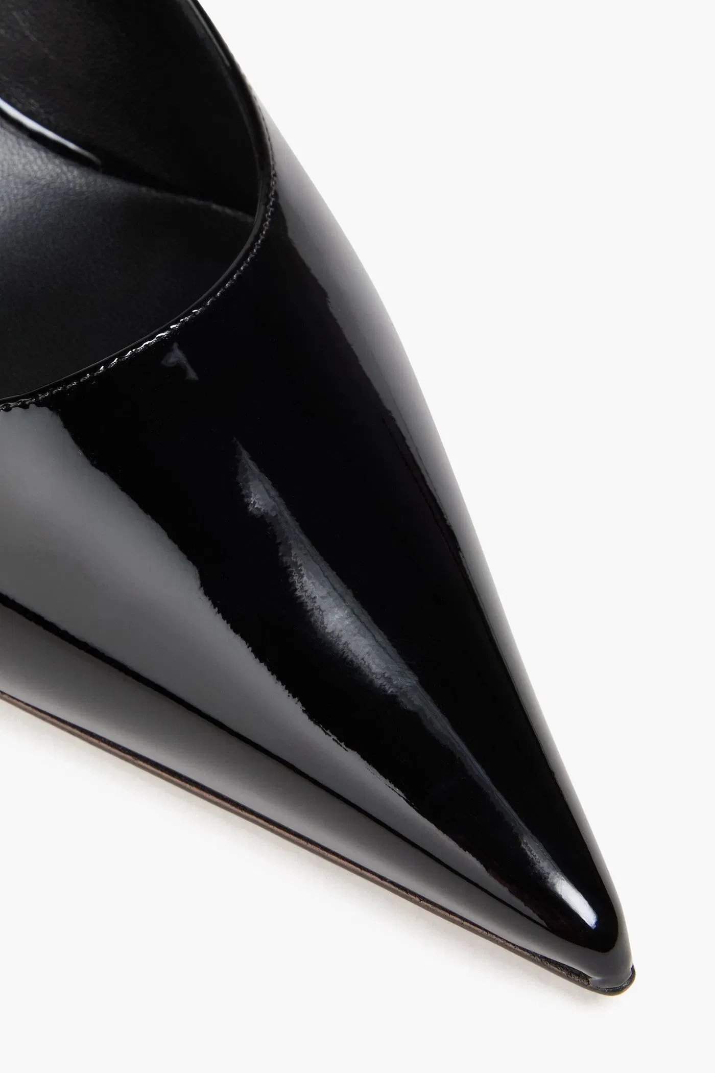 Magda Butrym Floral-Appliqud Patent-Leather Slingback Pumps Black Women's