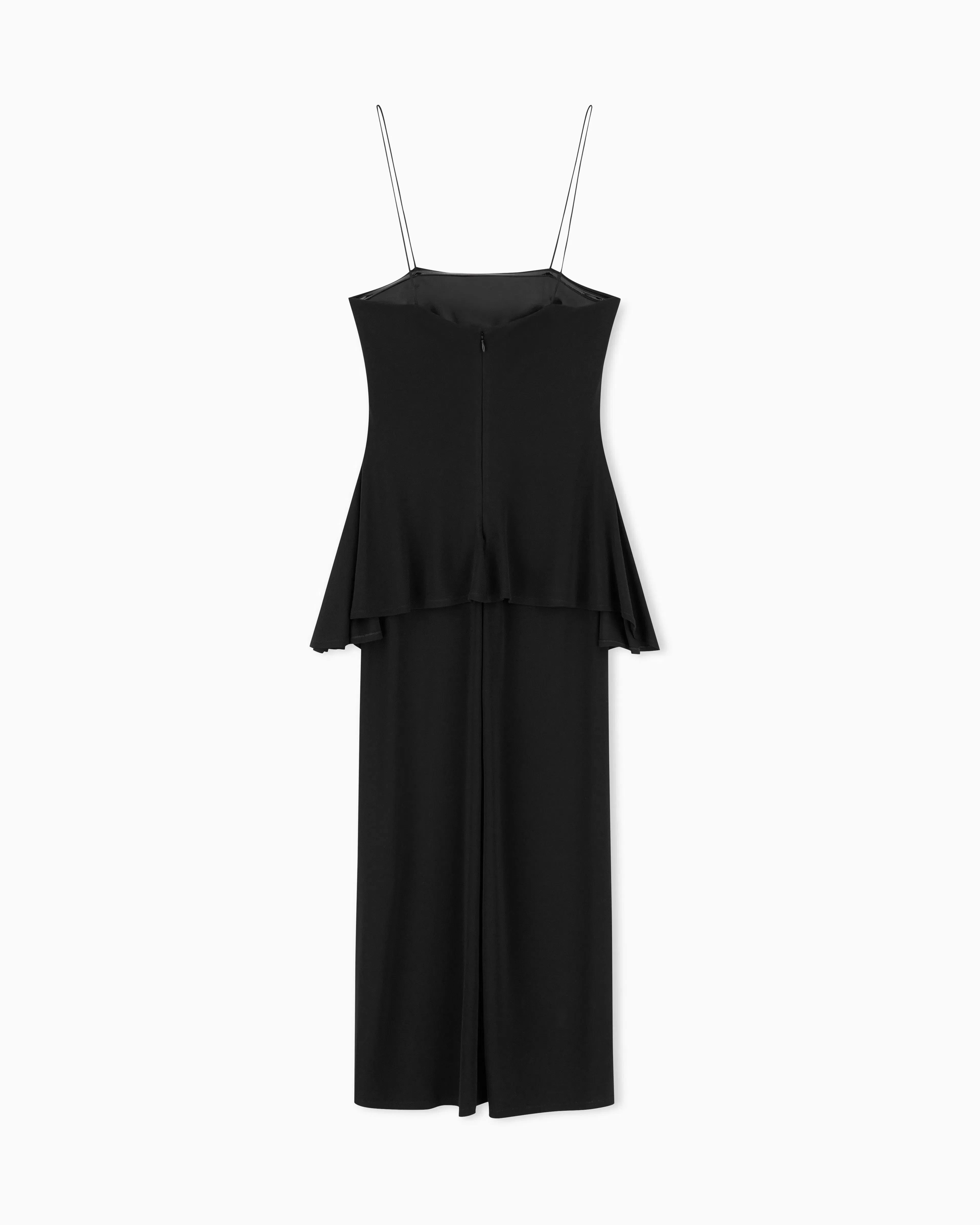 Emporio Armani Two-piece effect crêpe dress in stretch viscose