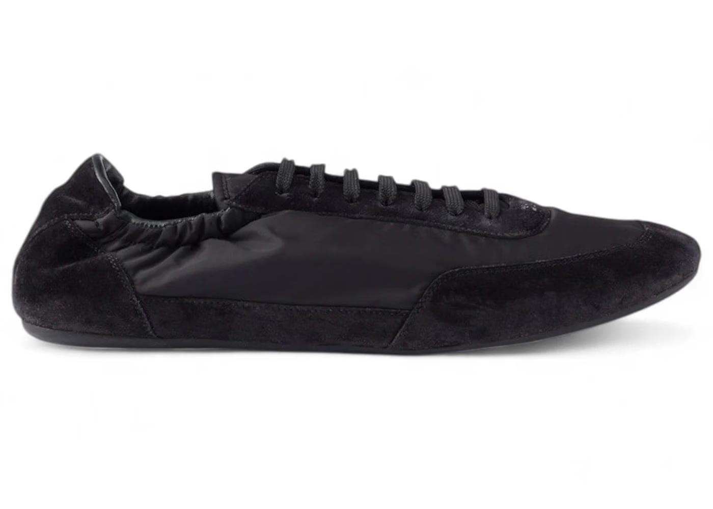Prada Collapse Re-Nylon Sneakers Black Suede Womens