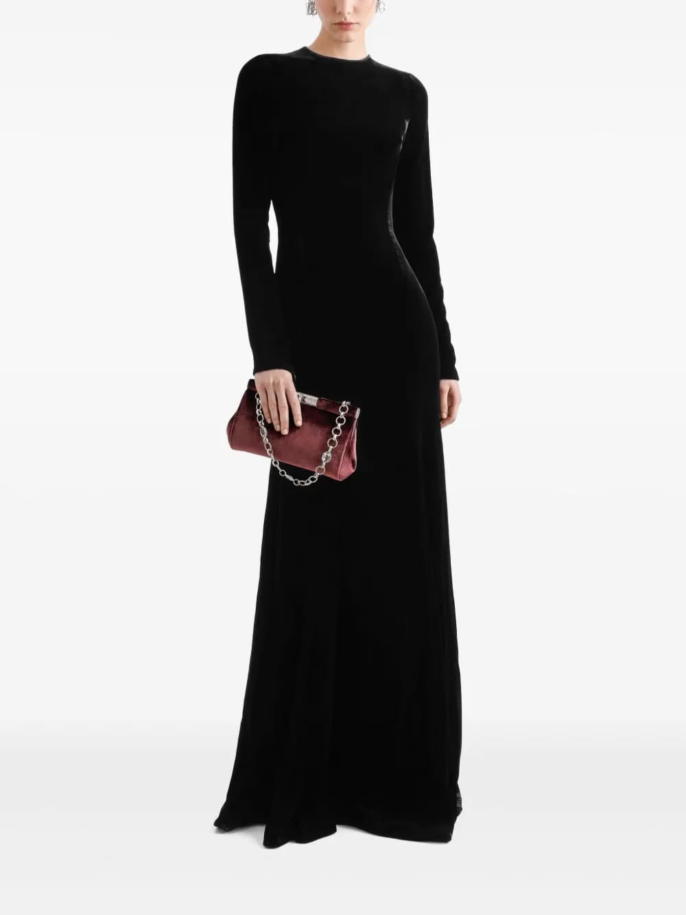 velvet clutch bag