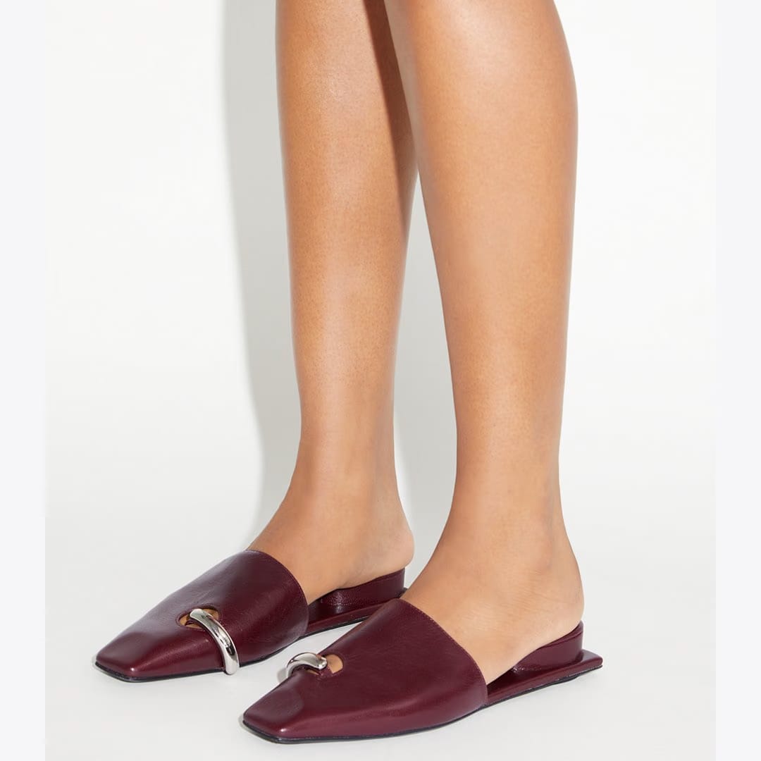 Tory Burch Pierced Mule MERLOT