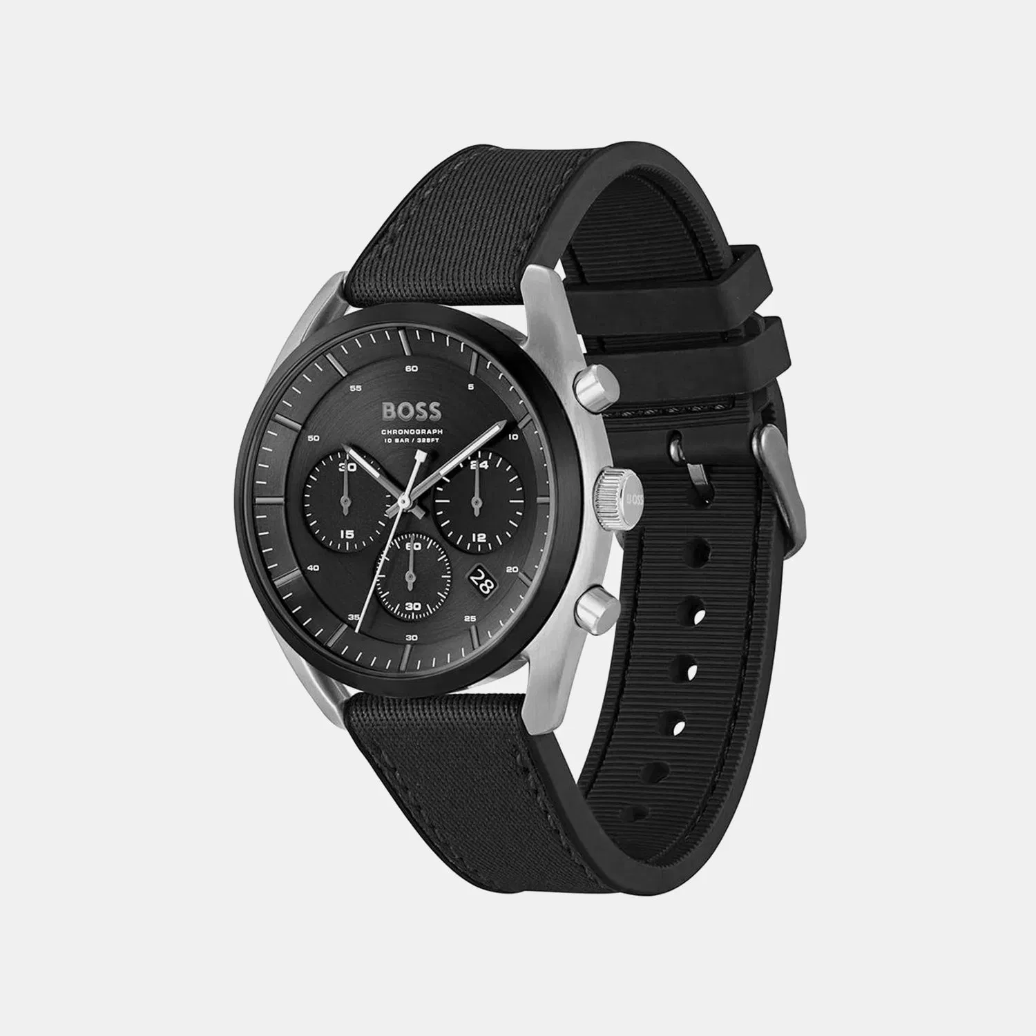 Boss Top Men Quartz Black Dial Chronograph Silicone Watch 1514091