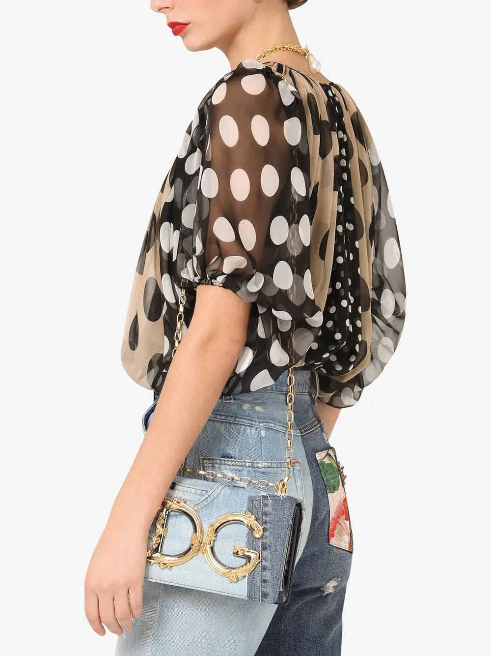 DG Girls patchwork-denim crossbody bag