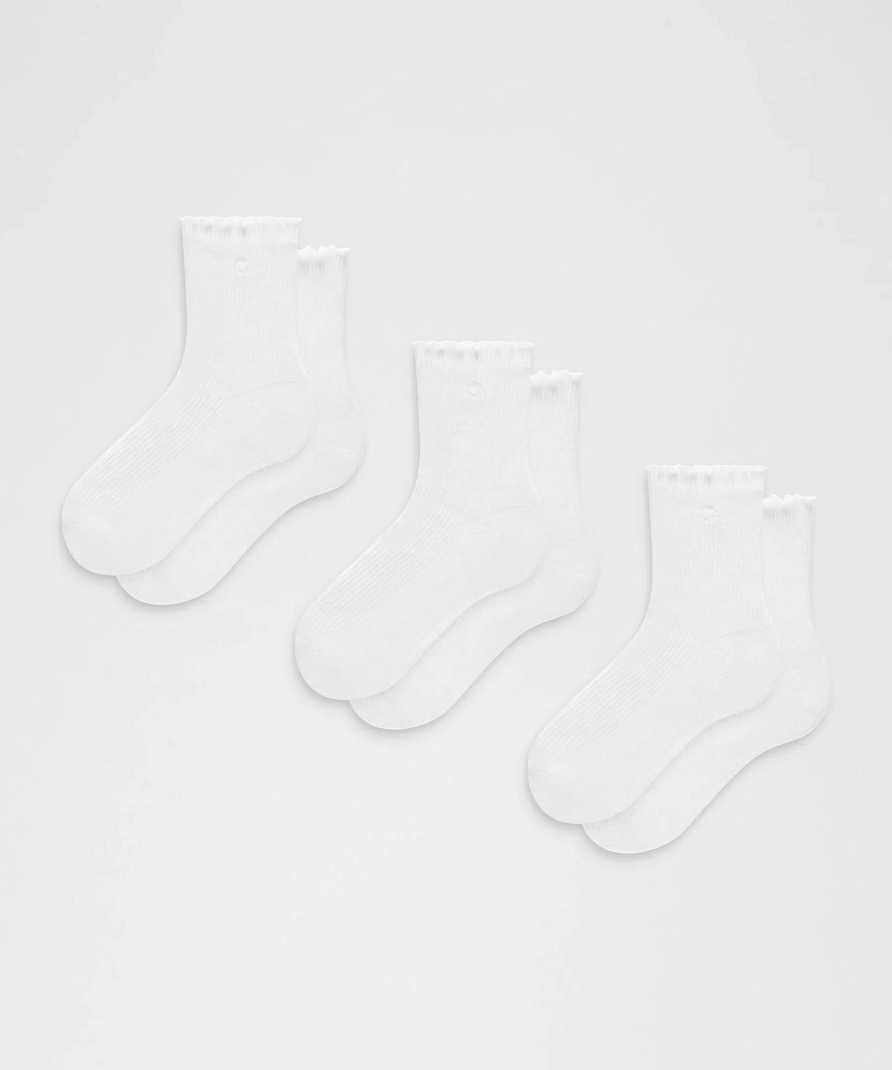 Lululemon Unisex Lettuce Edge Quarter Socks *3 Pack