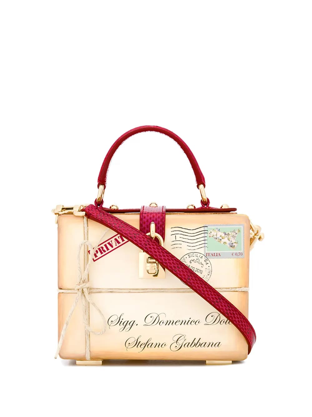 Dolce Box wood top-handle bag