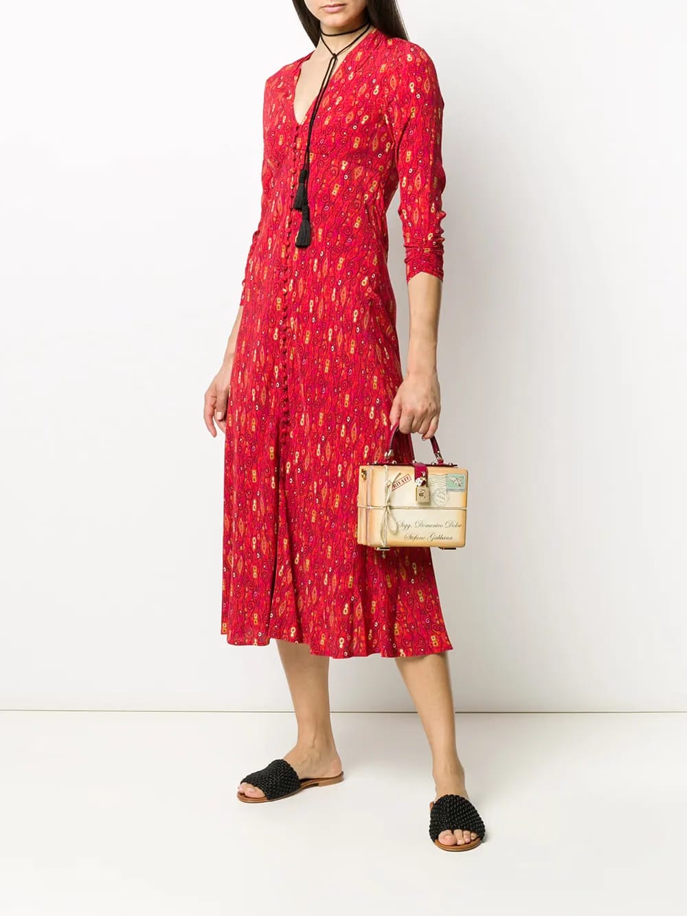 Dolce Box wood top-handle bag