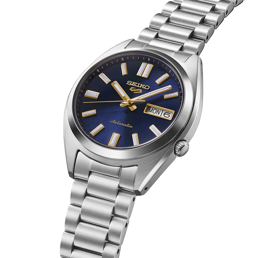 Seiko 5 Sports Snxs Vintage Gold Collection In Blazer Blue - Blue - SRPL55K1