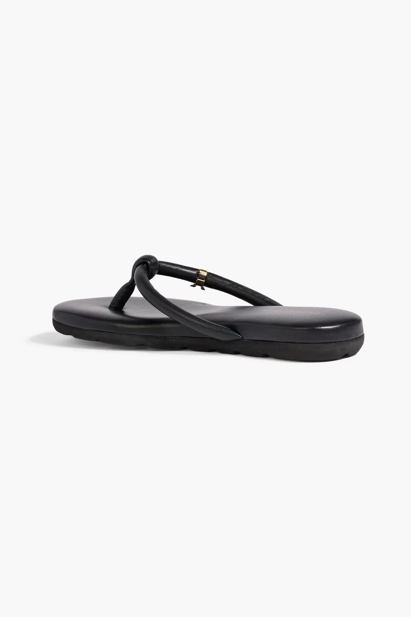 Gianvito Rossi Fiji Padded Leather Flip Flops Black Women's