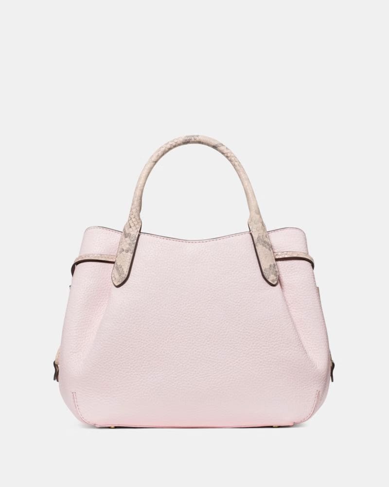 KateSpade Dumpling Pebble and Snake Embossed Small Satchel Bag Shimmer Pink Multi