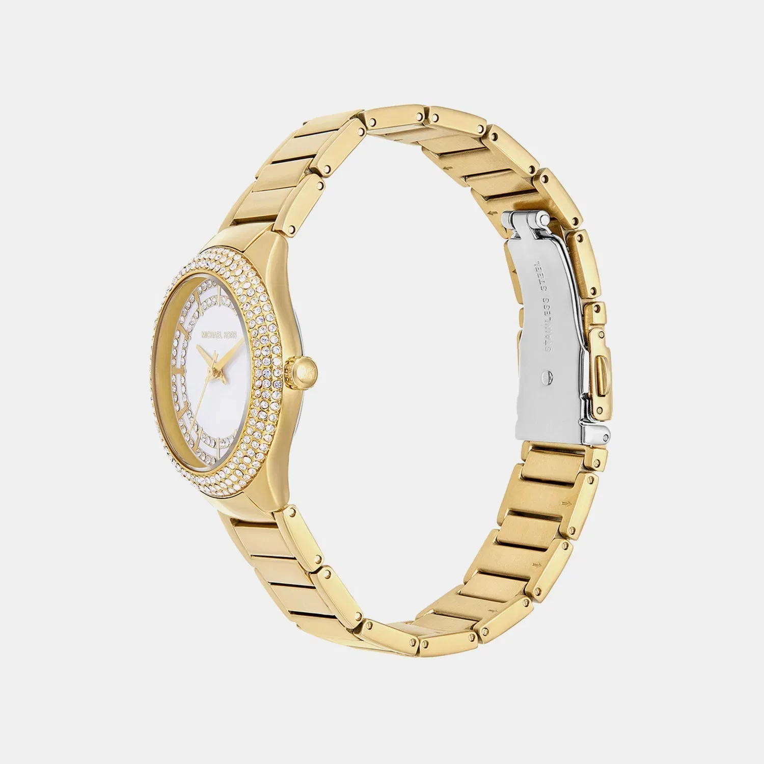 Michael Kors Sylvia Women Quartz White Dial Analog Stainless Steel Watch Mk4941