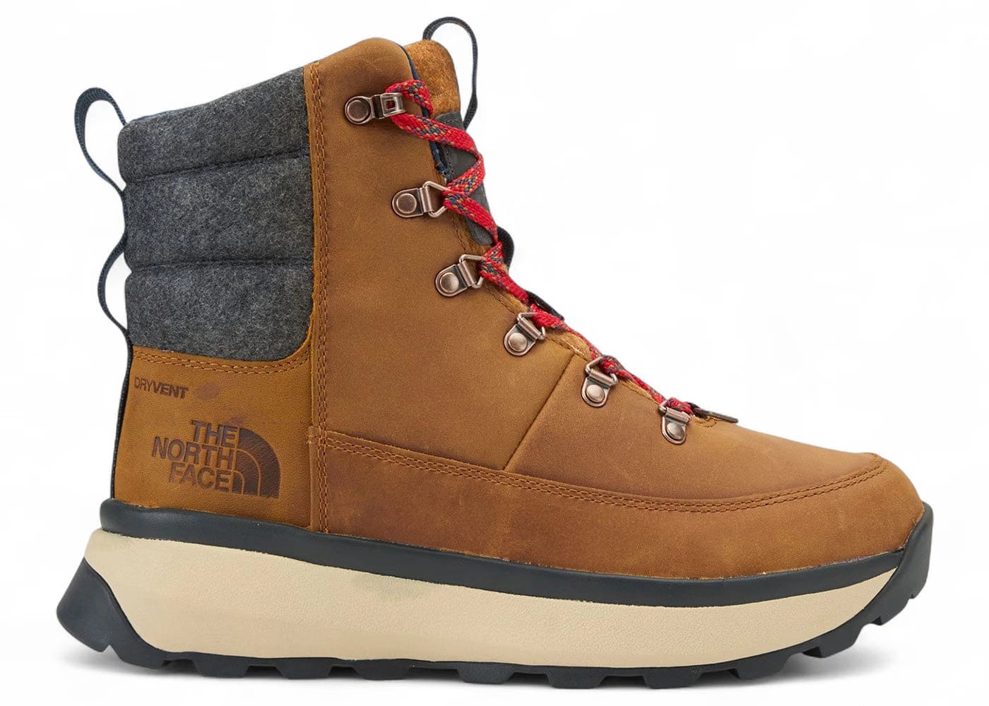 The North Face Bergen Leather Waterproof Timber Tan Red