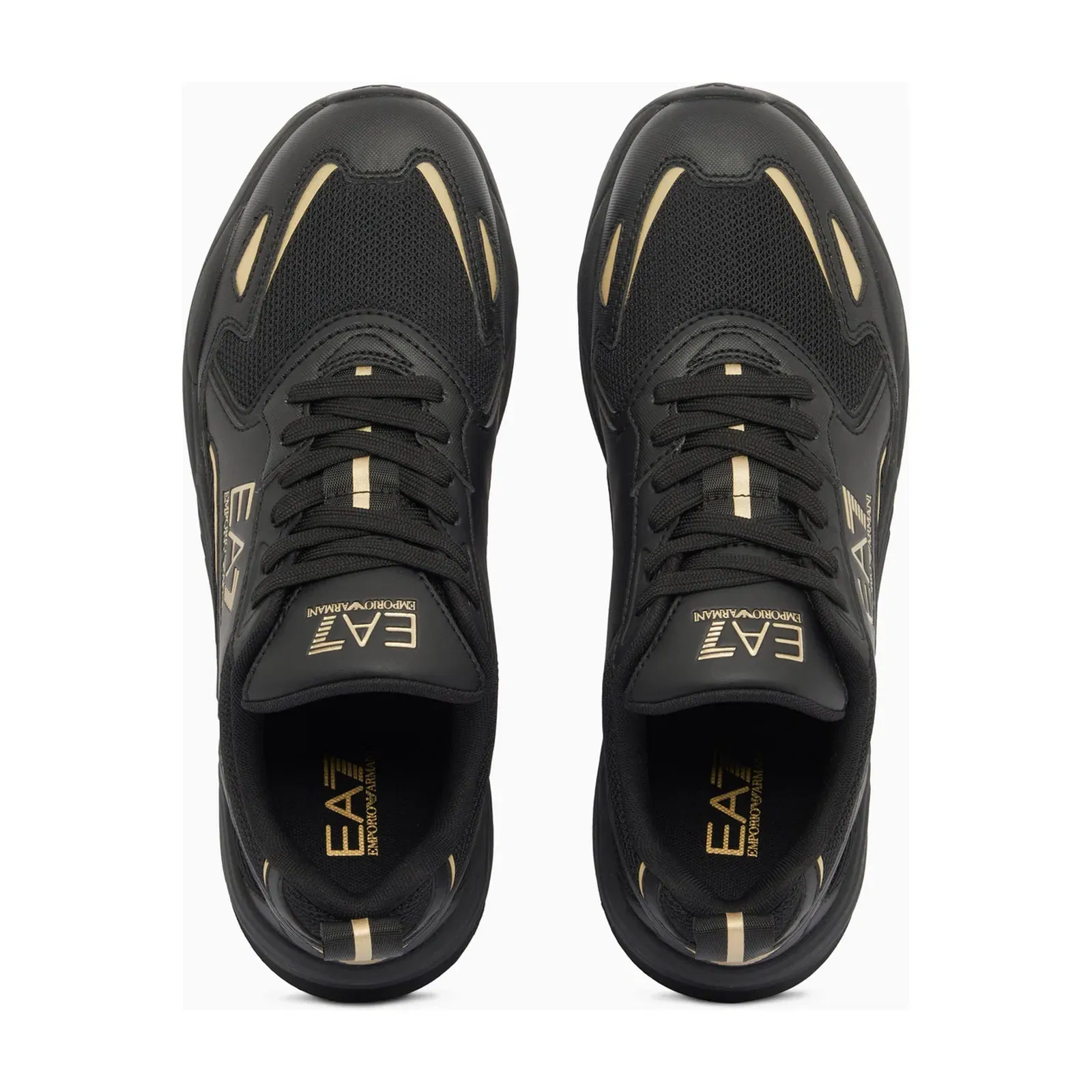 Ea7 Sneakers Ace Runner New With Rubber Soles Black