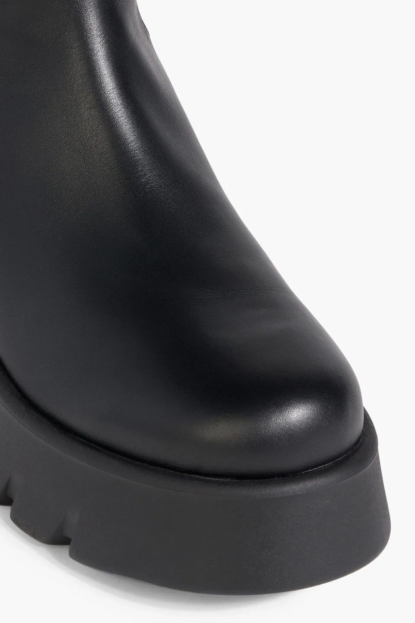 Gianvito Rossi Montey Leather Platform Over-The-Knee Boots Black Women's