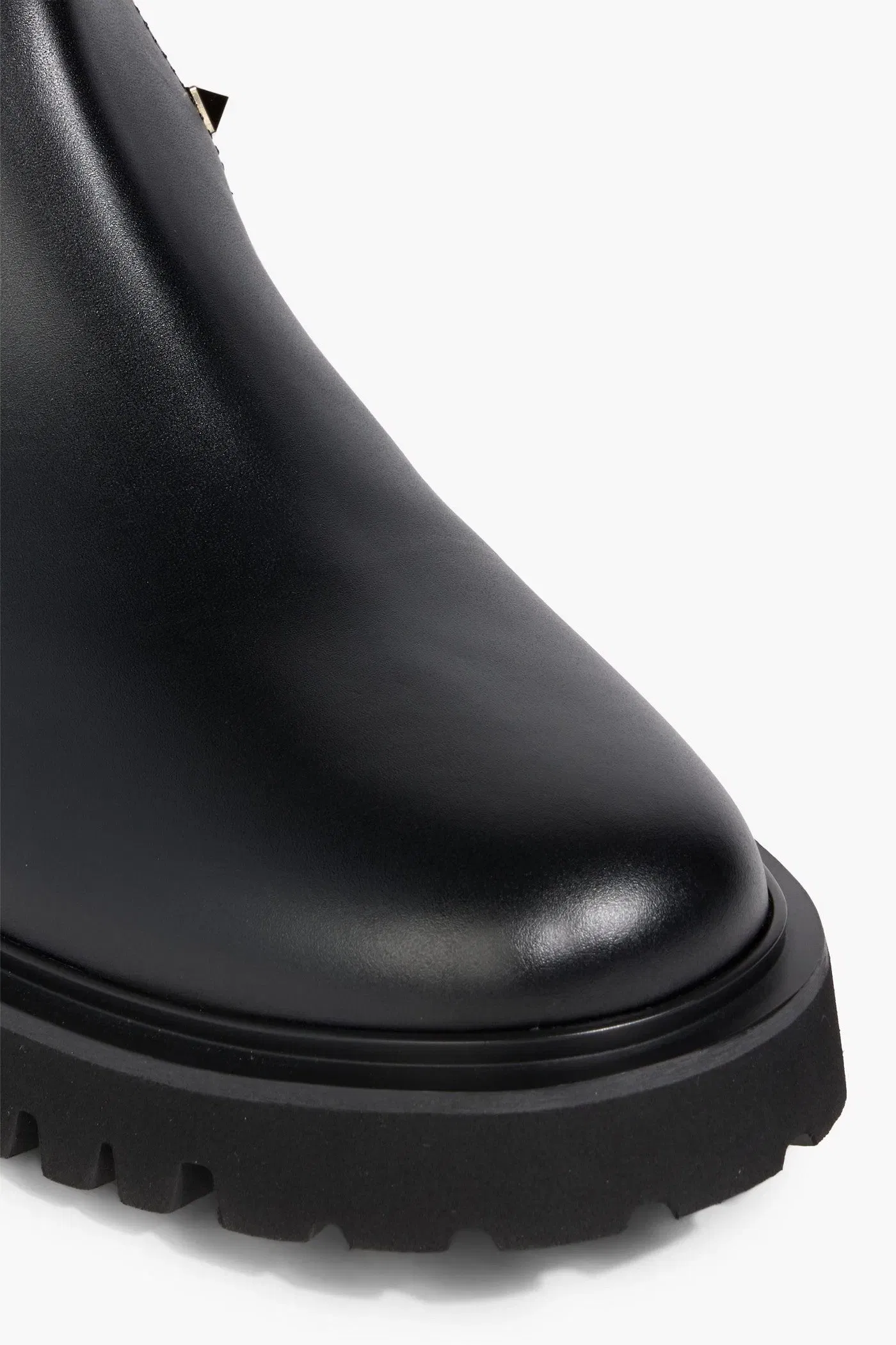 Valentino Garavani Rockstud Leather Ankle Boots Black Women's
