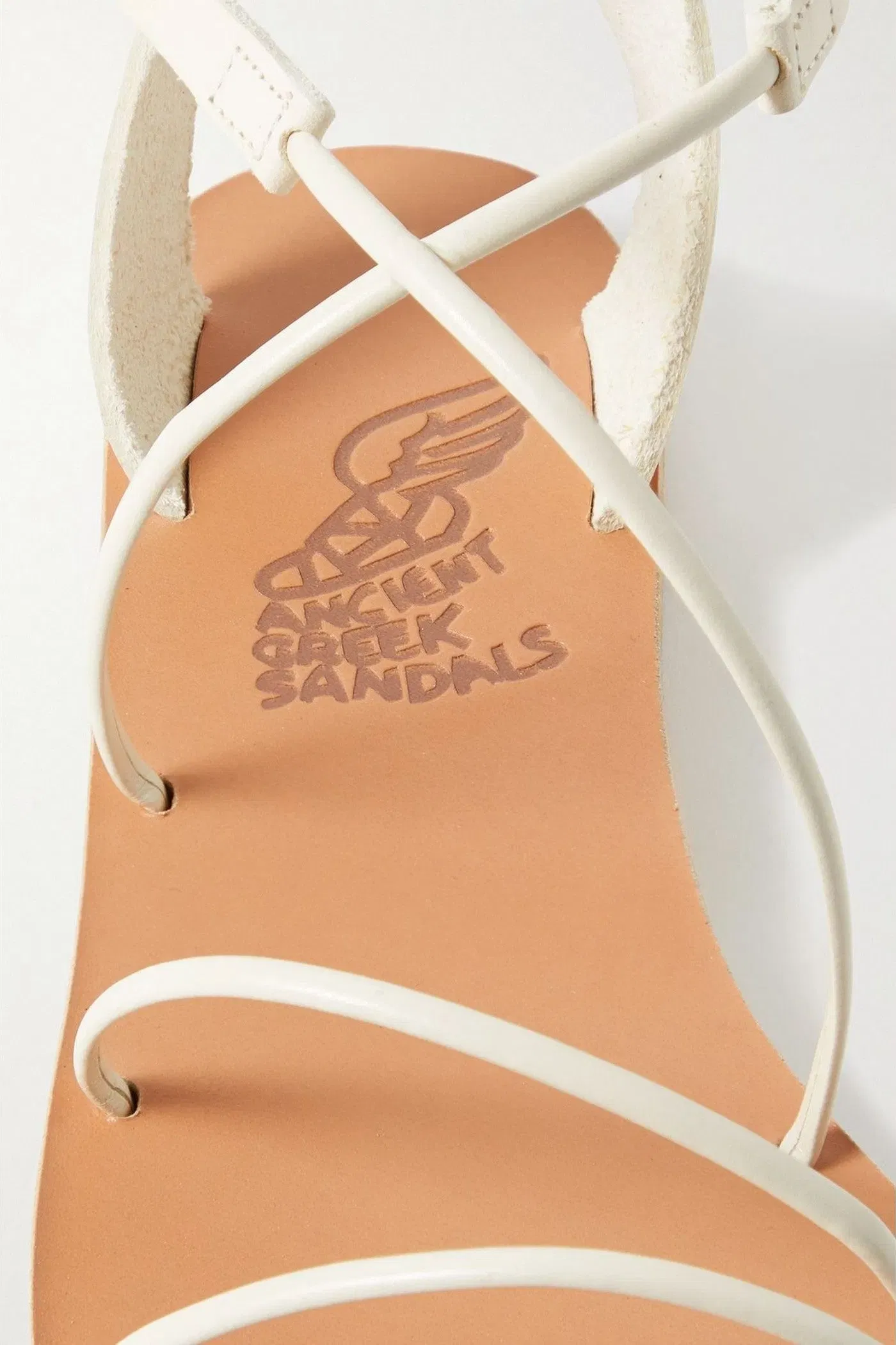 Ancient Greek Sandals Meloivia Leather Sandals Ivory Women's