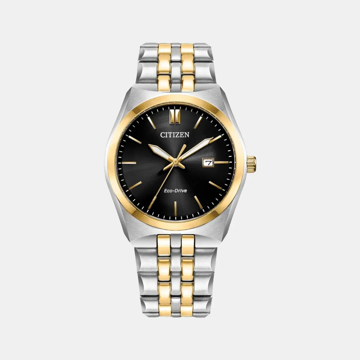 Citizen Corso Men Quartz Black Dial Analog Stainless Steel Bm7334-58E