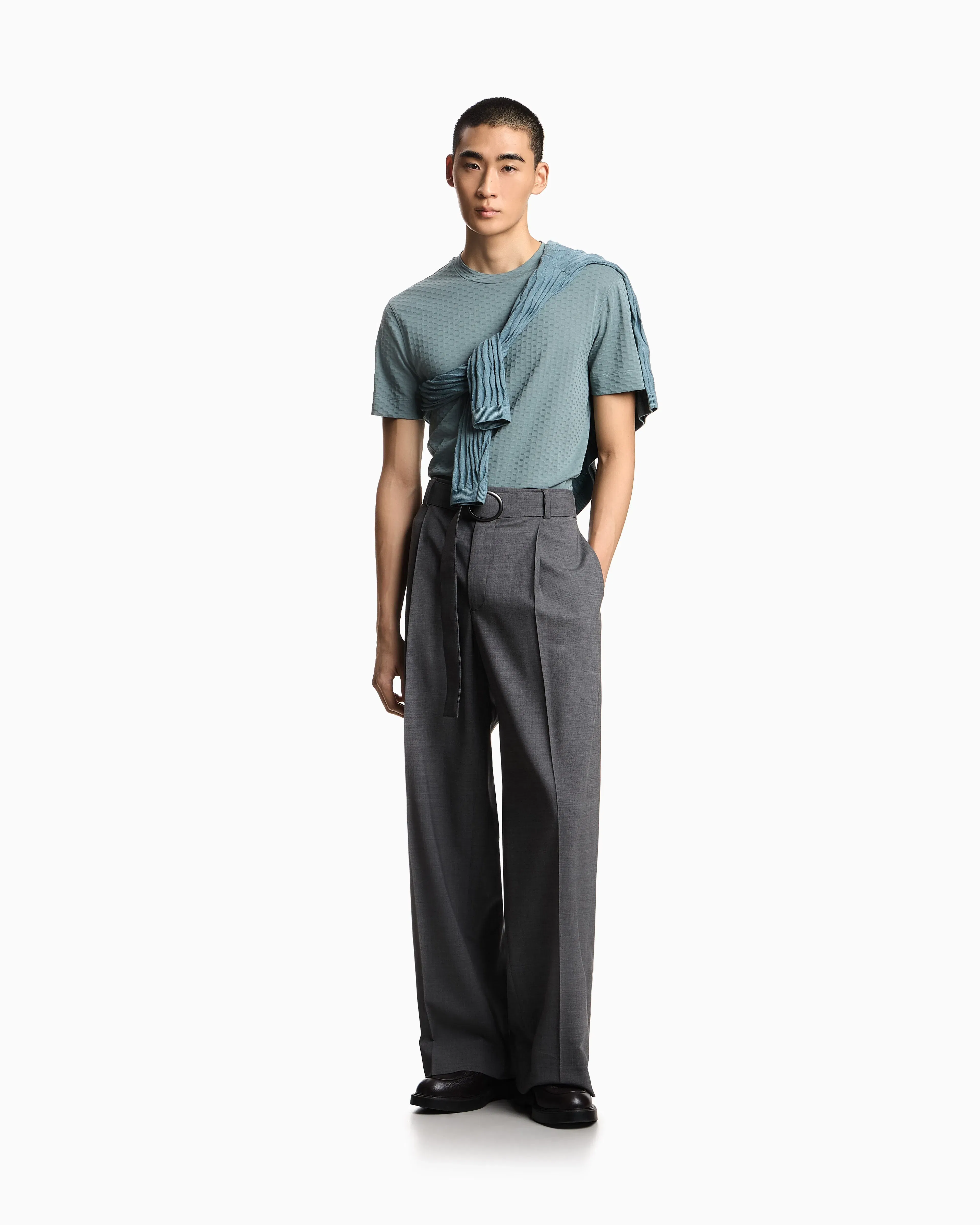 Emporio Armani US Exclusive jacquard jersey T-shirt