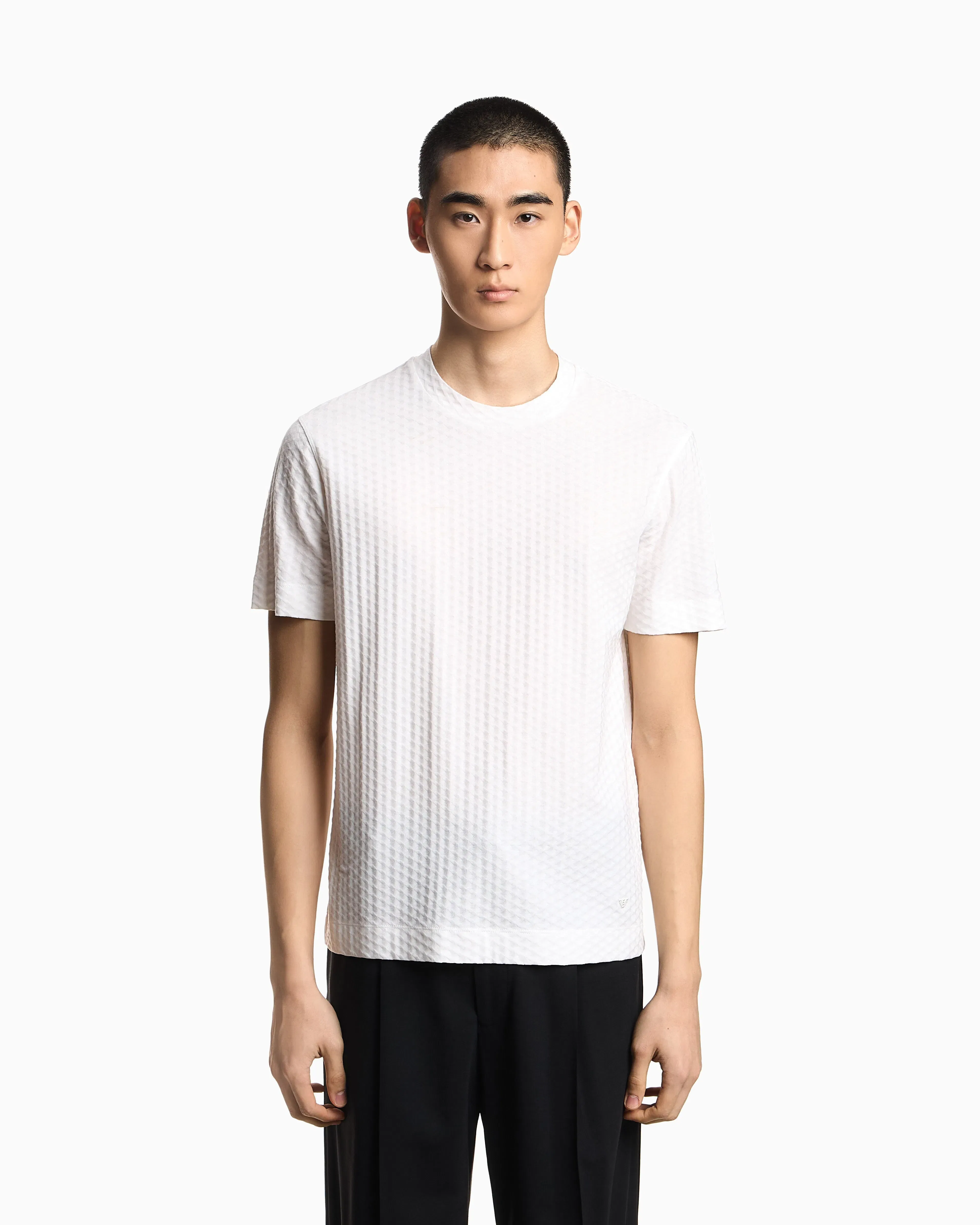 Emporio Armani US Exclusive jacquard jersey T-shirt