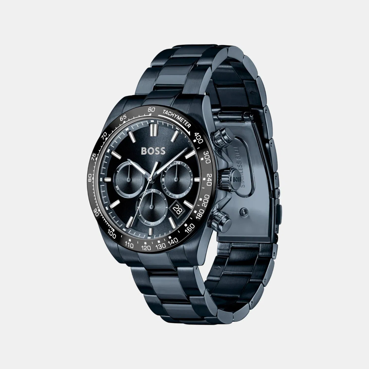 Boss Hero 2.0 Men Quartz Blue Dial Chronograph Stainless Steel Watch 1514270