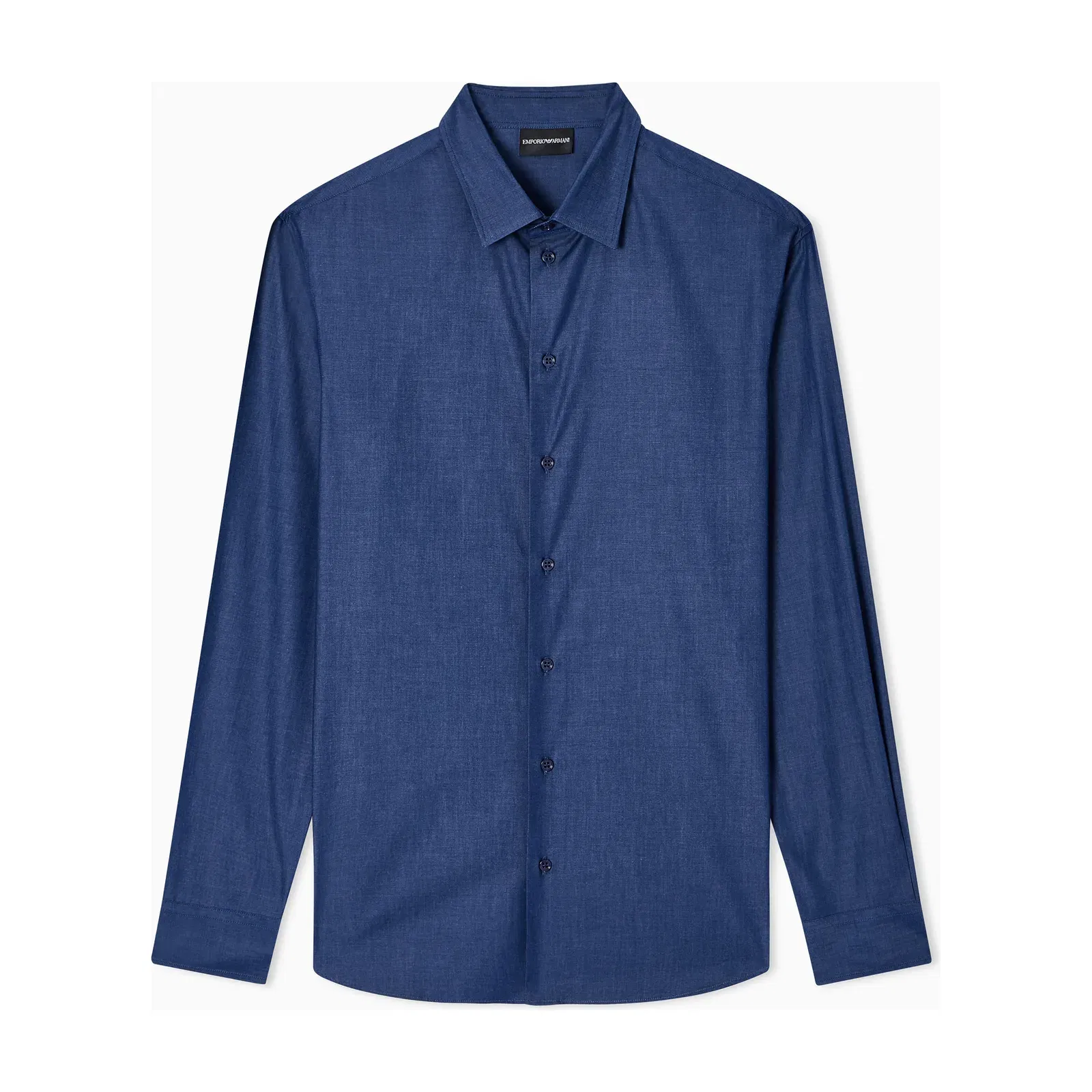 Emporio Armani Denim-effect fabric shirt