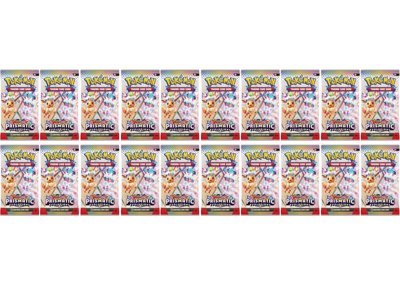 2024 Pokemon Scarlet & Violet Prismatic Evolution Booster Pack 20X Lot